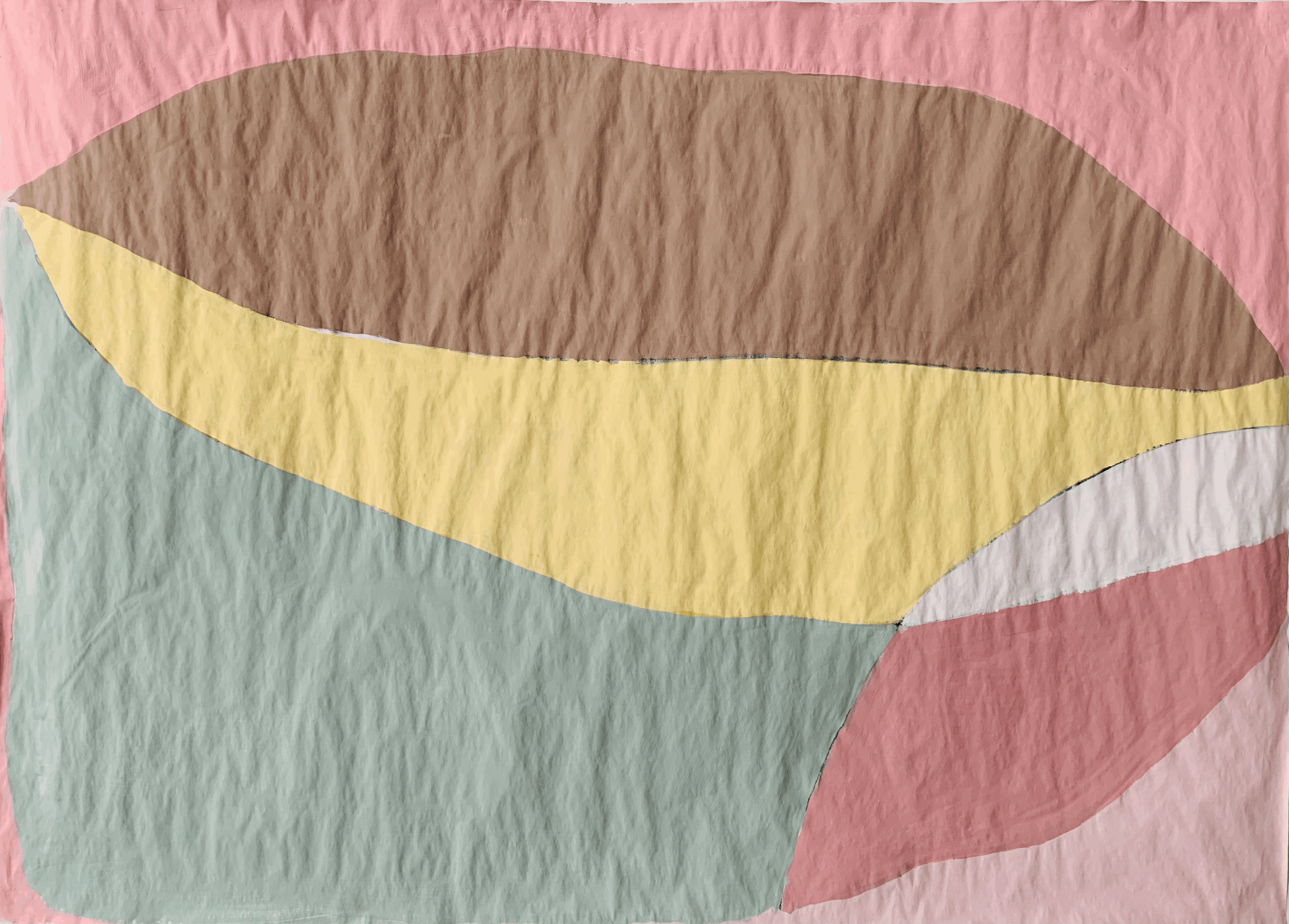  Emulsion on newsprint   63 × 90 cm    