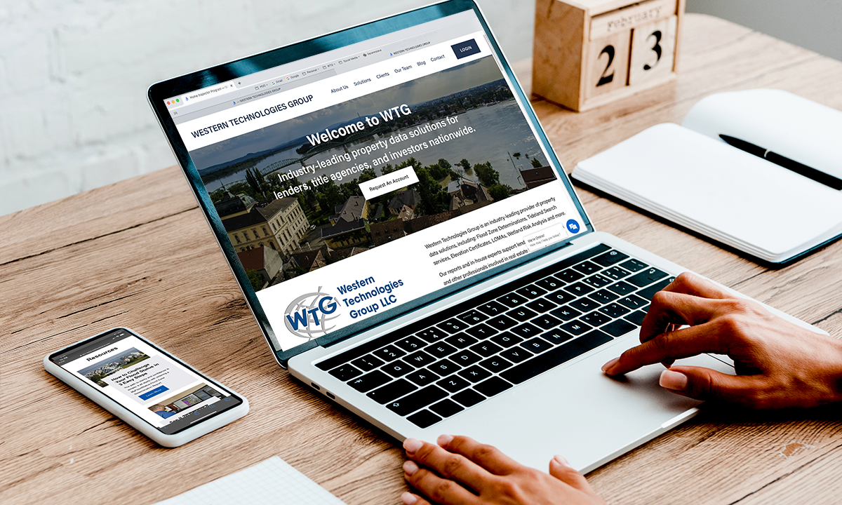 WTG Website on Laptop