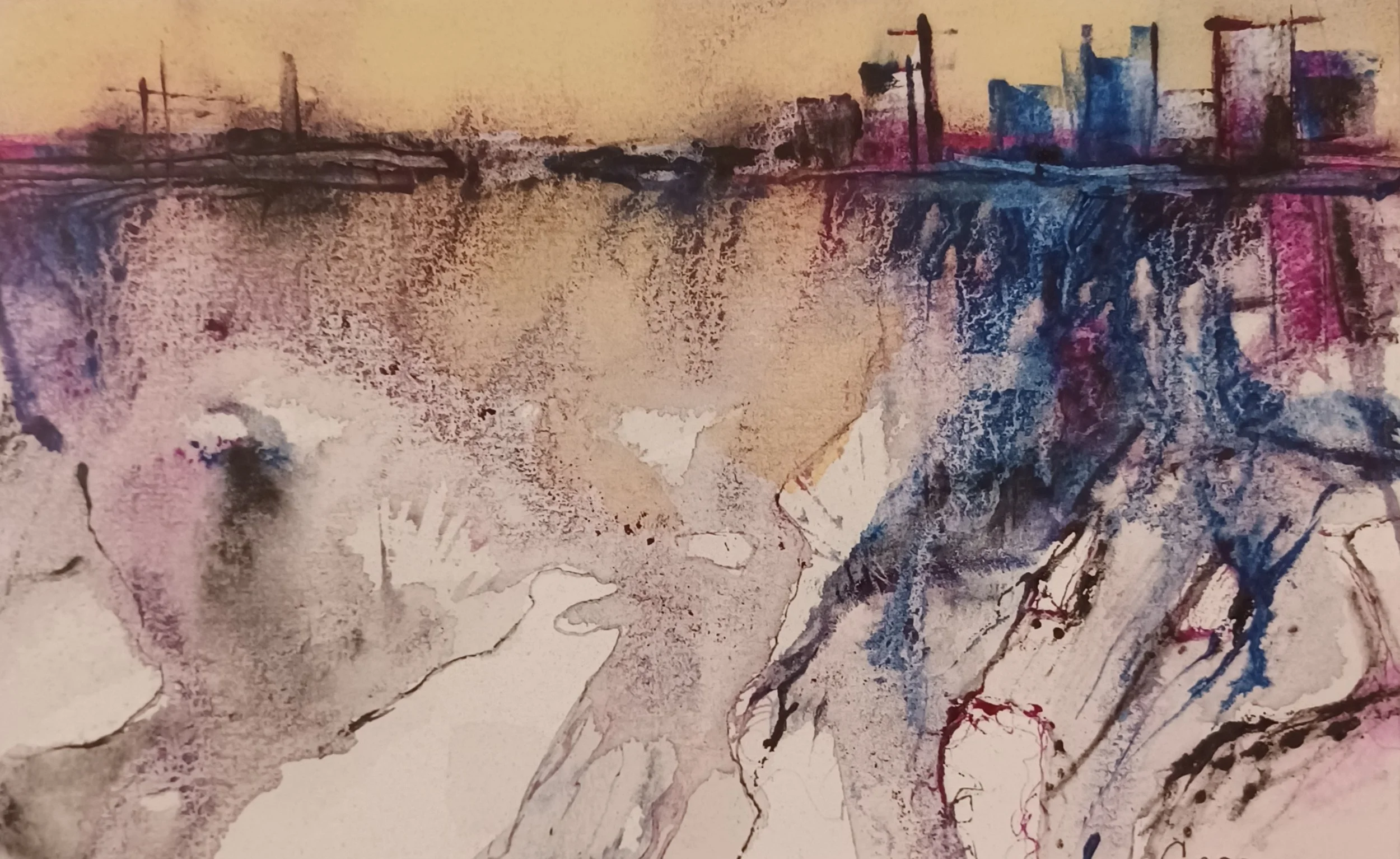 Harbor Town (11 x 14 matted) $75.00