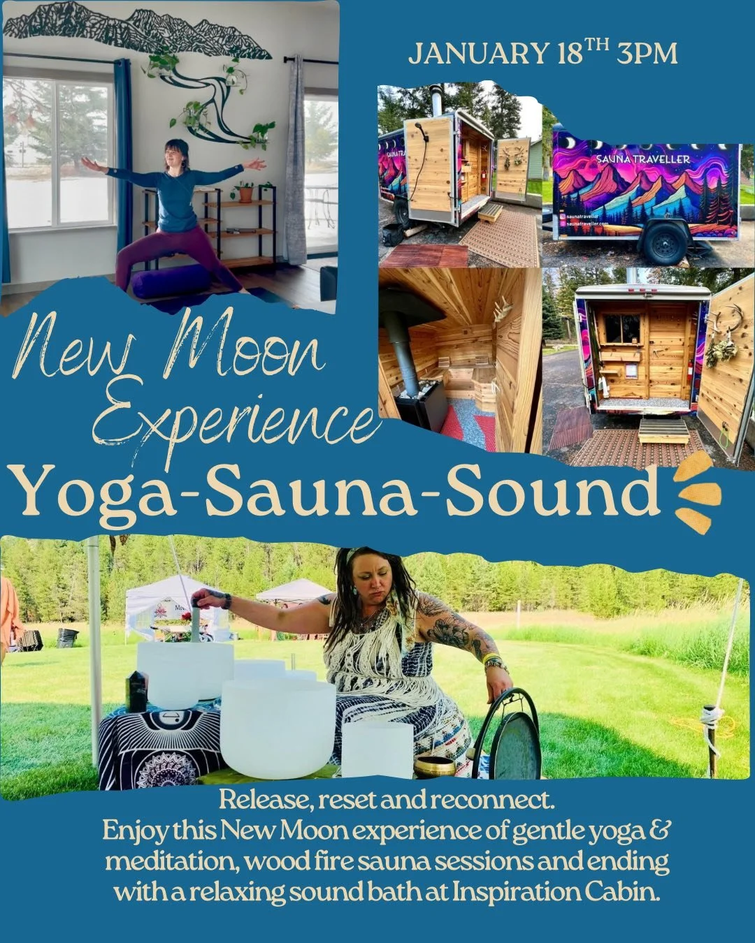 So excited for this incredible New Moon Experience tomorrow🥰 it is going to be magical! Yoga, Sauna, Sound🪄 it will be amazing! We have a couple spots left and would love for you to join us💜 grab your spot 👇