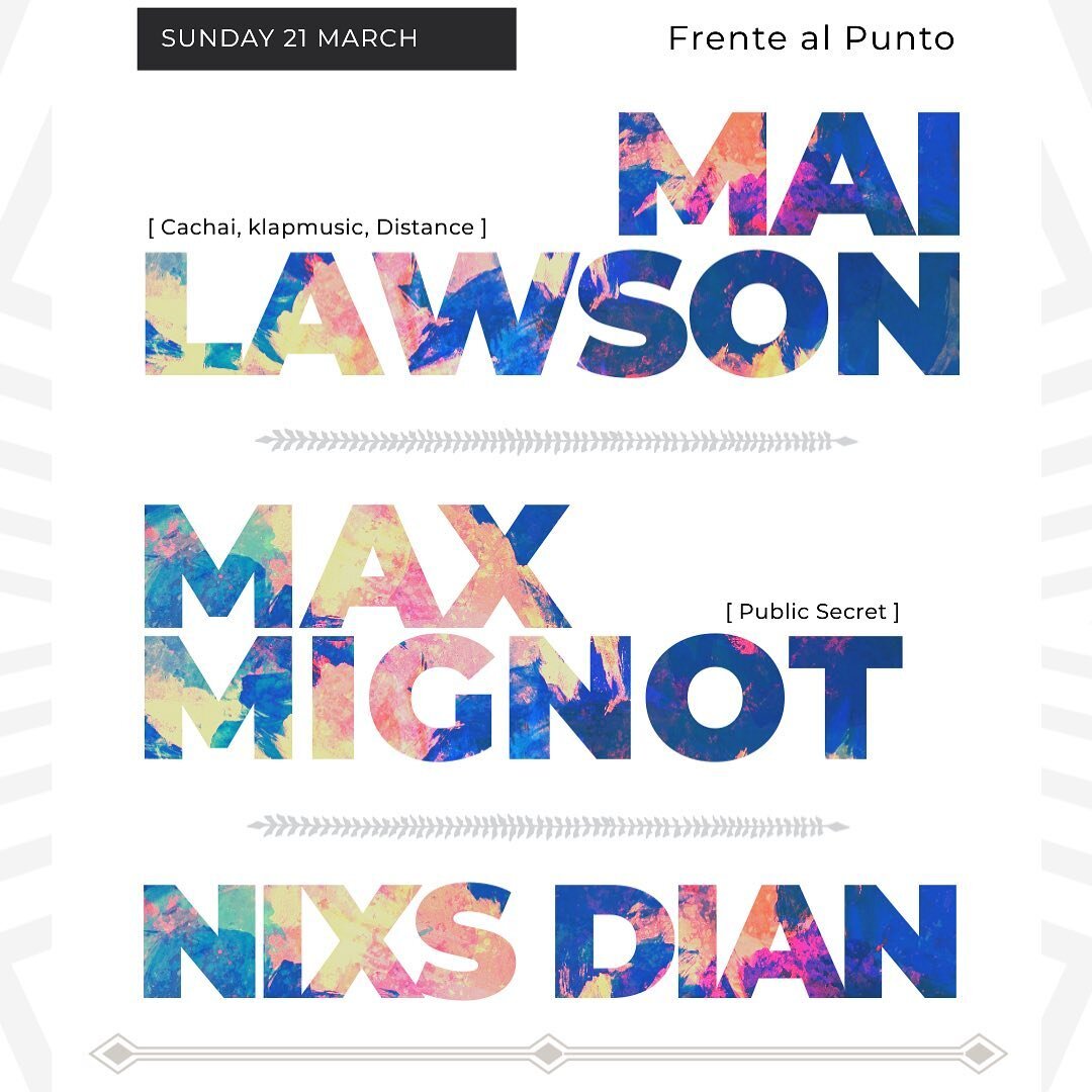 Spring time is here... Arrives on Sunday! So we&rsquo;re welcoming it with wild tropical beats Frente al Punto style! Thanks to @nixsdian , @mailawson and @max.mignot for bringing the magic to our playground. From 4pm all the way to 11pm