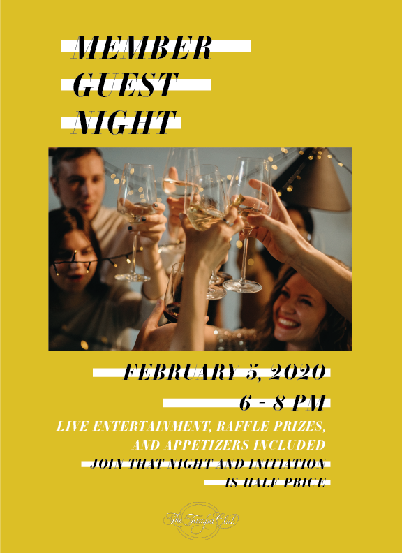 Event poster for The Tampa Club, 2020