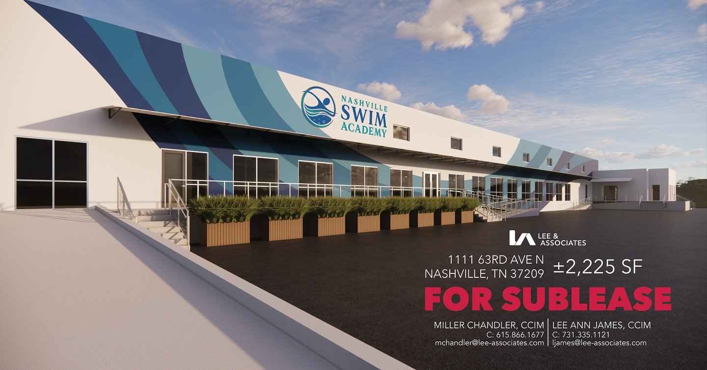 2,225 SF of retail space For Sublease in The Nations! Cotenants: Nashville Swim Academy and The Picklr West Nashville. Please contact Miller Chandler, CCIM or Lee Ann James, CCIM with @leeandassociates_nash for details. 

#nashvilleswimacademy #thena