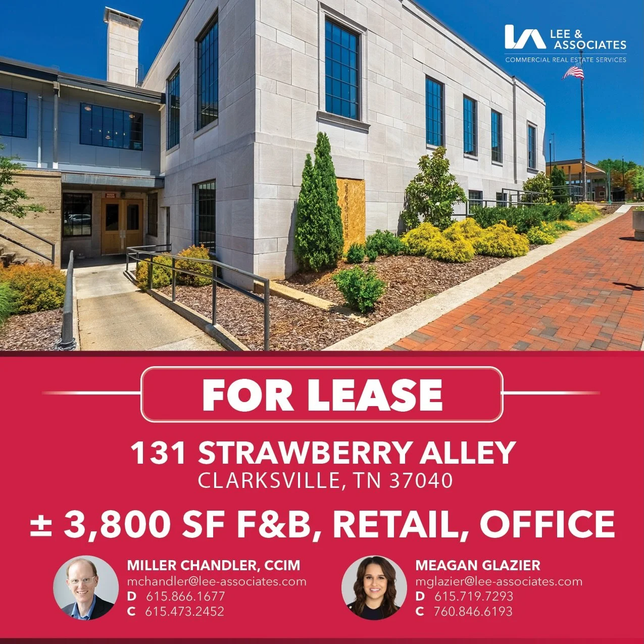 🏙️ Rare Downtown Clarksville Opportunity | Historic Federal Building

Now available For Lease: a unique opportunity for retail, restaurant, or creative office users in the heart of Downtown Clarksville.

Located directly off Strawberry Alley with a 