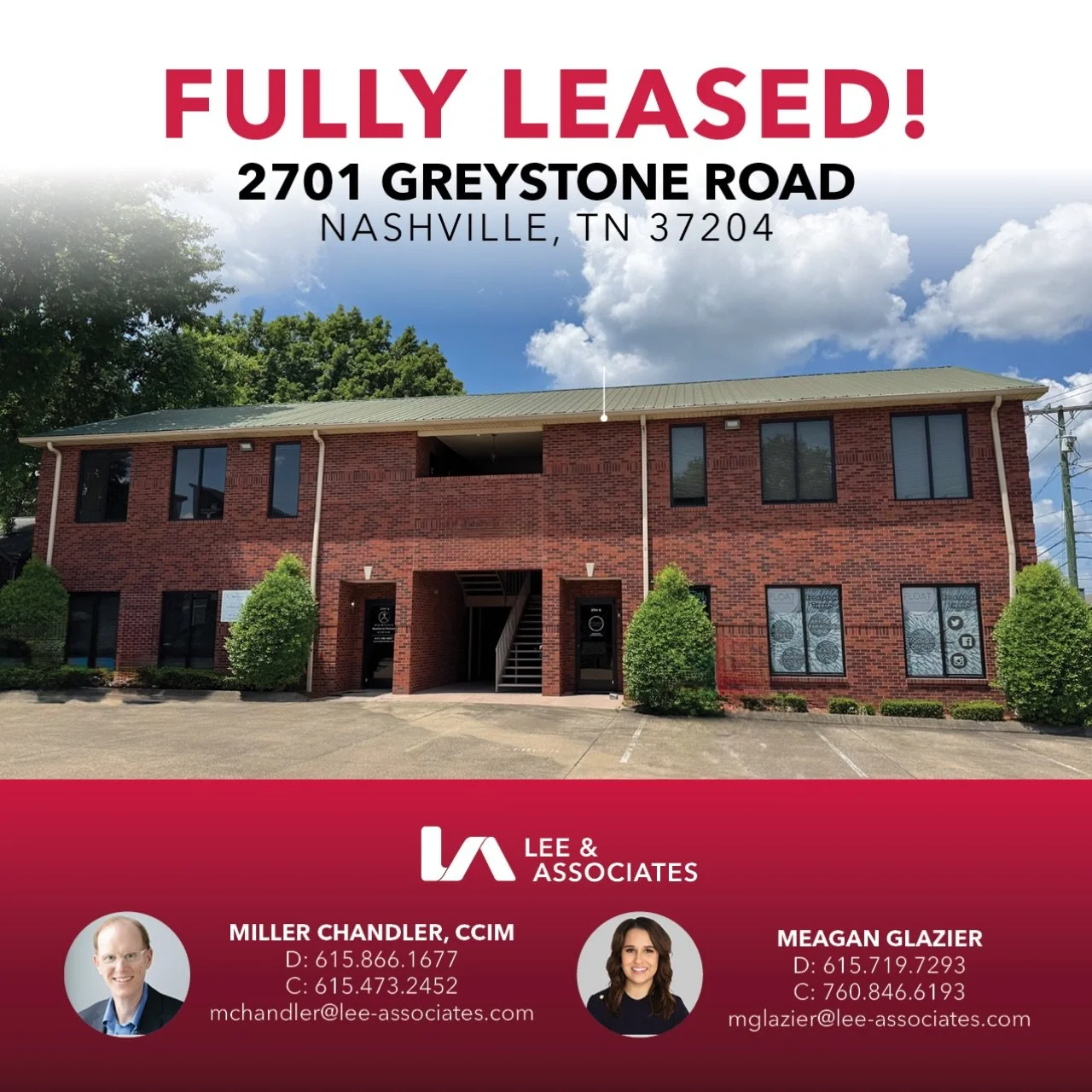2701 Greystone, you have been Fully Leased! ☑️☑️☑️ Proud of the work we&rsquo;ve done at this great, little office building in #BerryHill. 

#Nashville #NashvilleCRE #theretailteam
