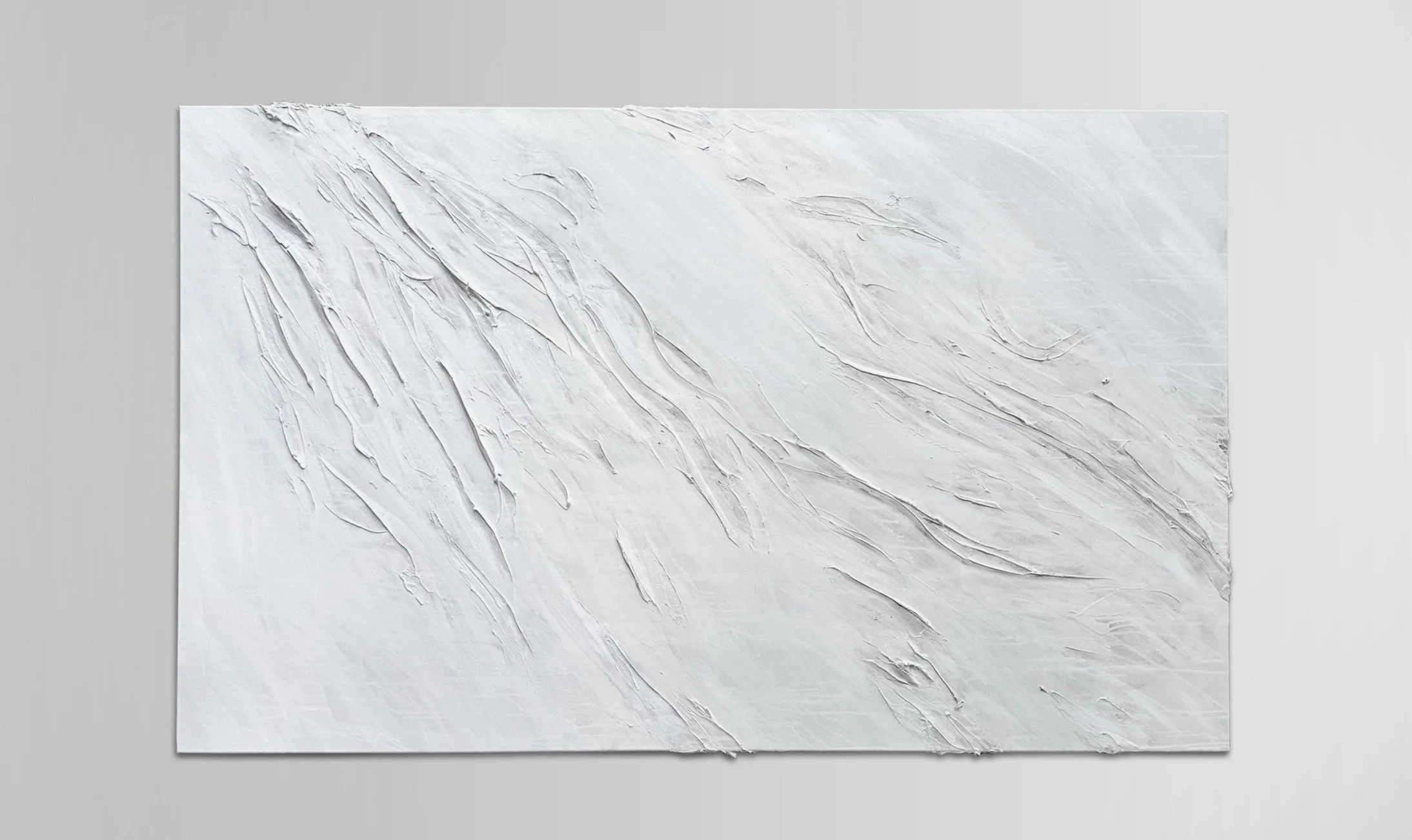 The Sound of Waves IV, 42"x72", cement and stone pigment, acrylic on canvas, $7500