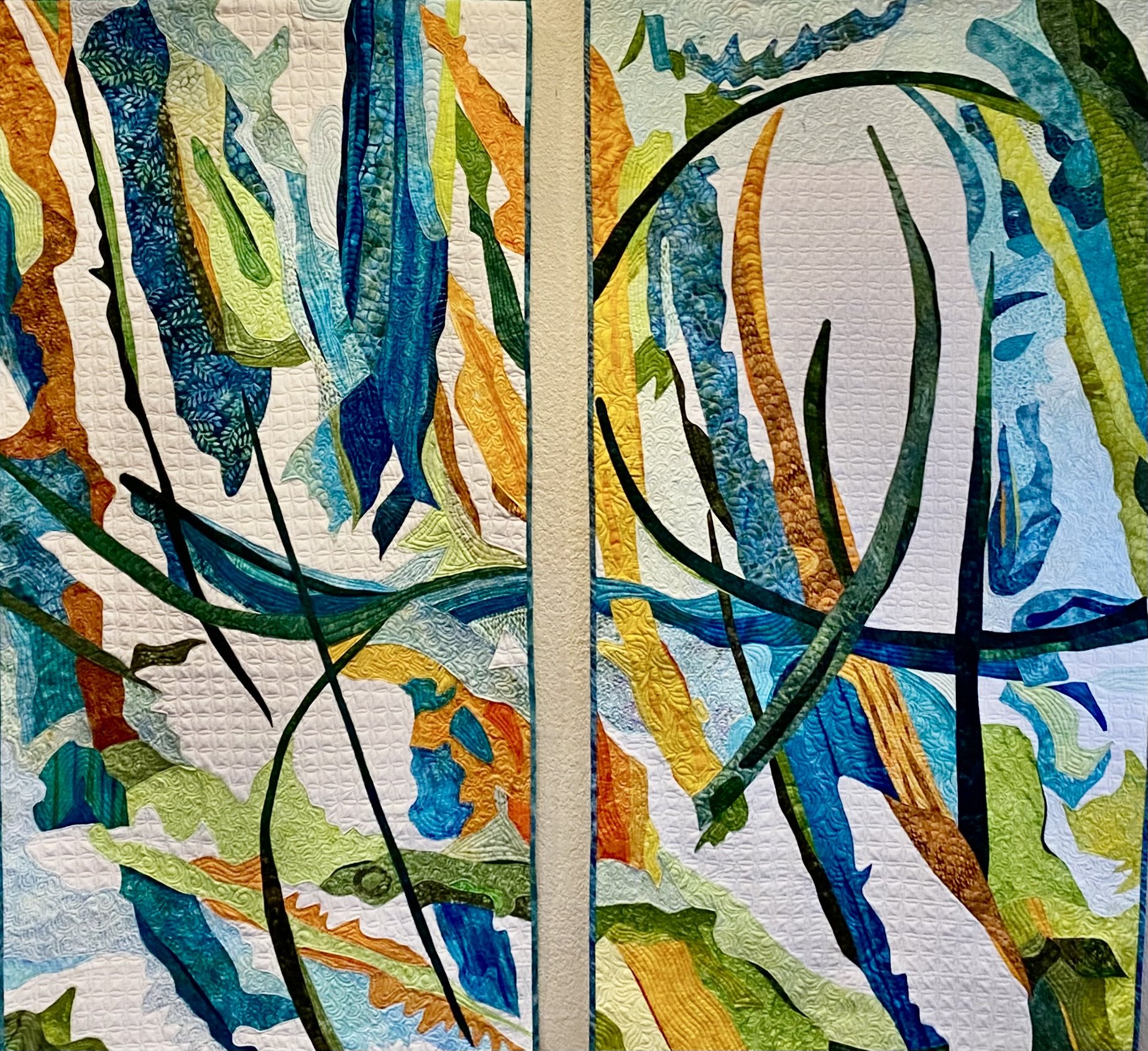 Circulos   Two pieces each 31 X 63