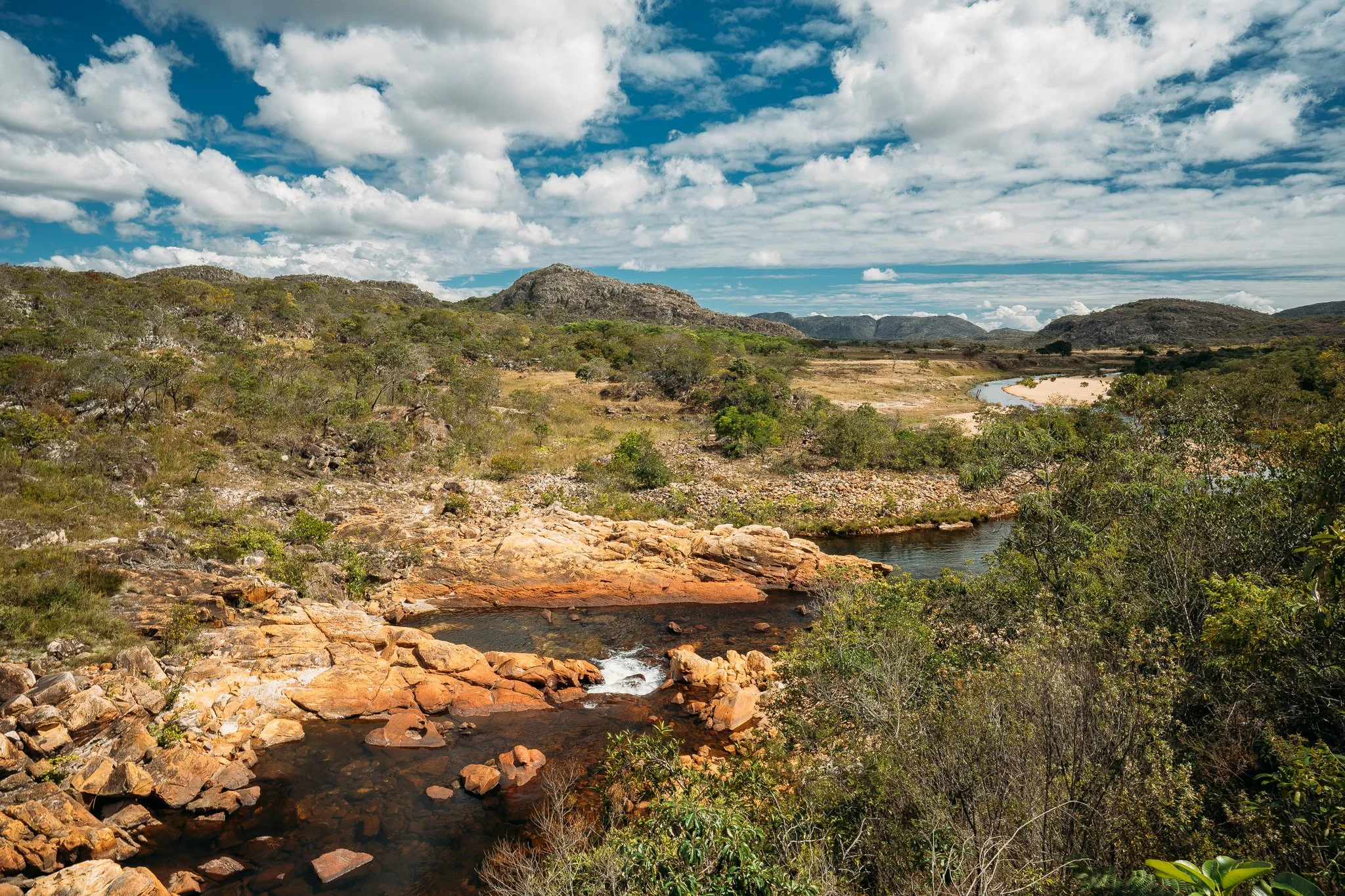 Vista do Rio Pardo na Serra do Espinhaço