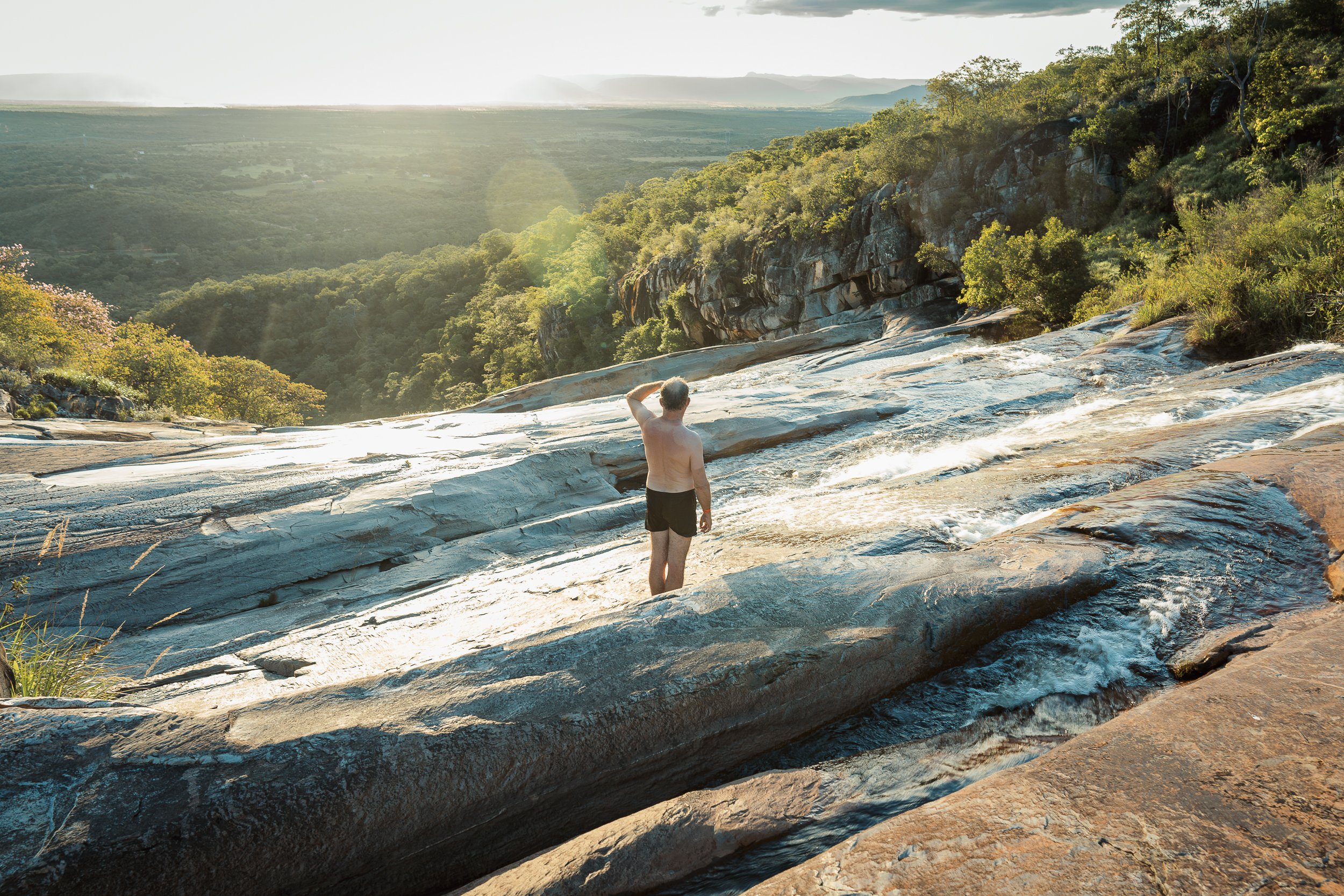 Sunset at Cachoeira Santa Bárbara in Santa Barbára, Minas Gerais