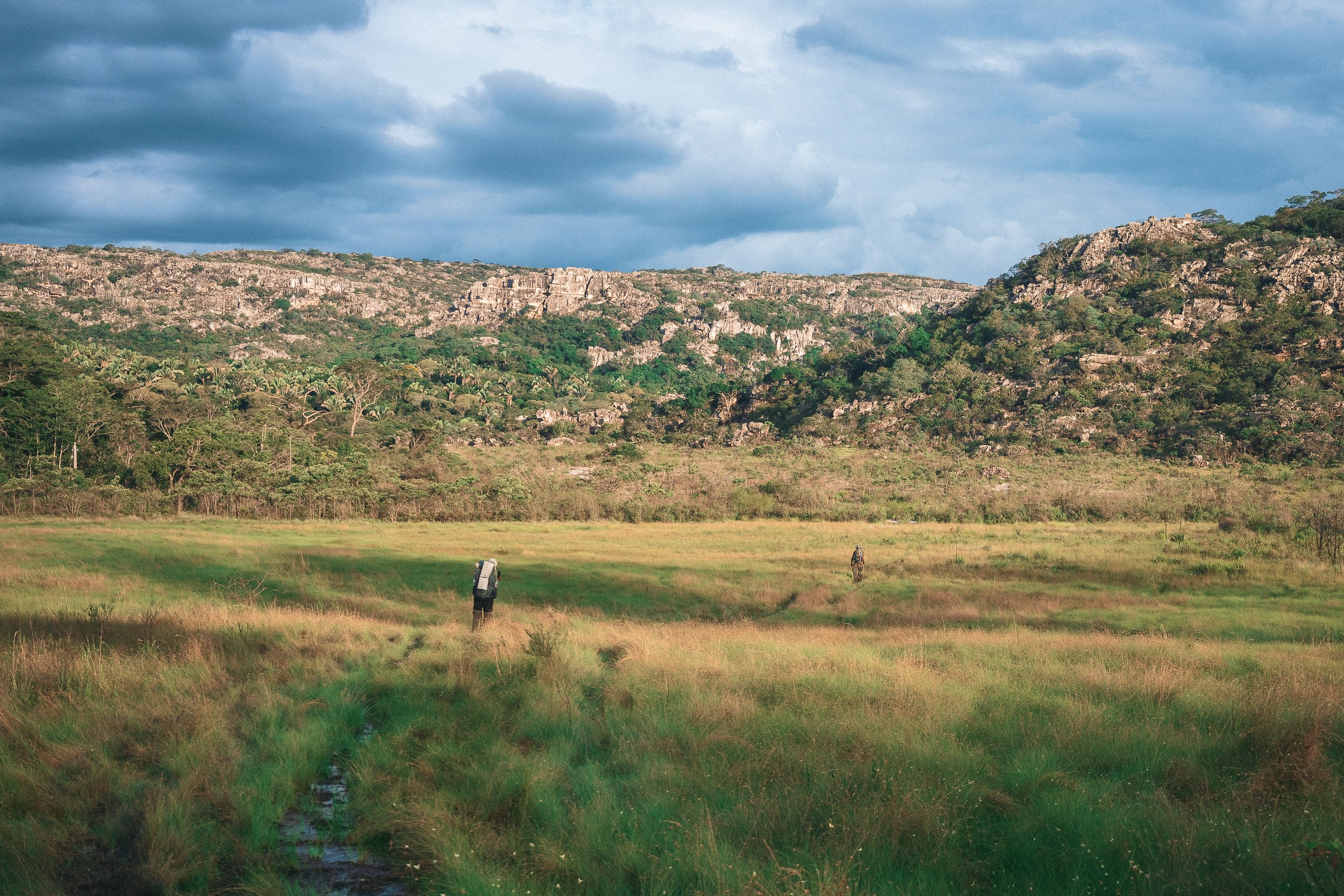 Trekking along the old telegraph trail in Sempre Vivas National Park