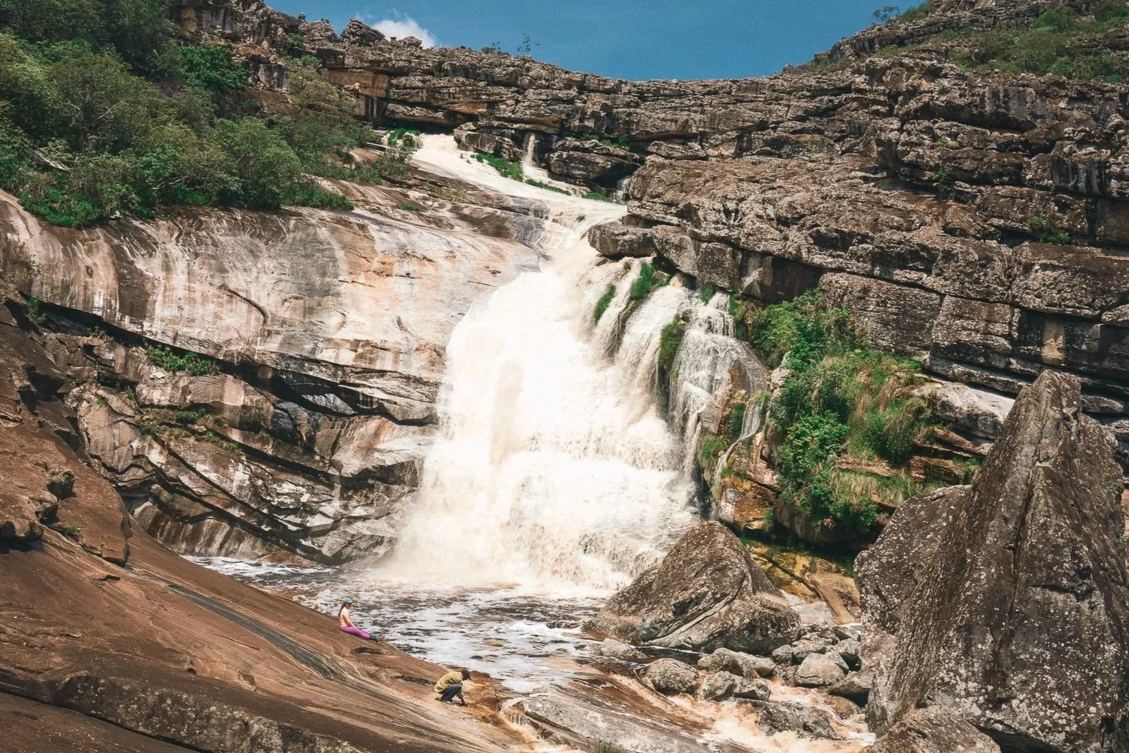 Cachoeira do Fundão during the rainy season (January), Serra do Espinhaço