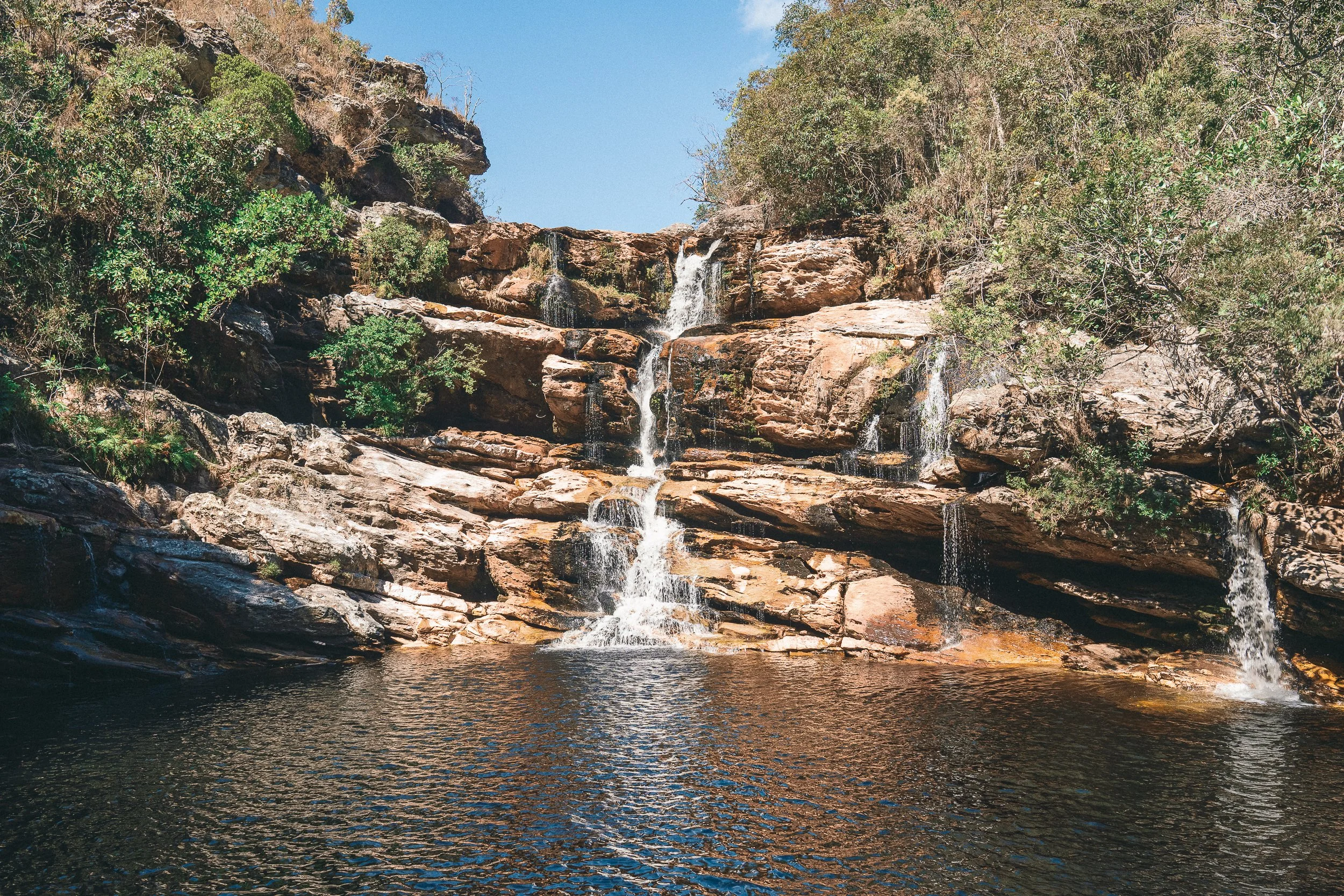 Cachoeira dos Carrapatos waterfall. Bica d'Agua, Serro — Serra do Espinhaço