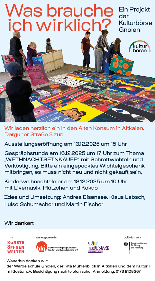 Ausstellungseröffnung “Was brauche ich wirklich?”