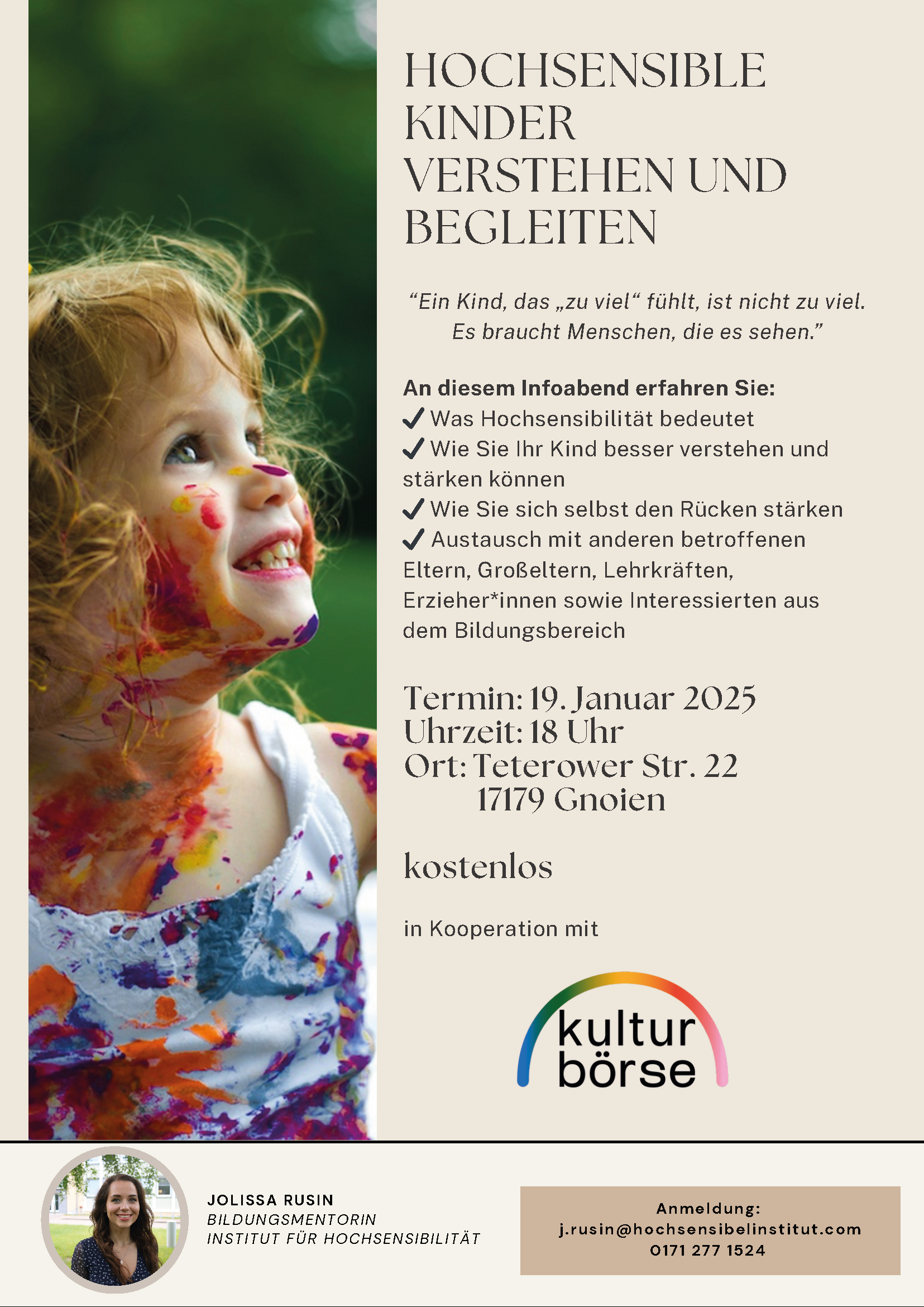 Infoabend "Hochsensible Kinder verstehen und begleiten"