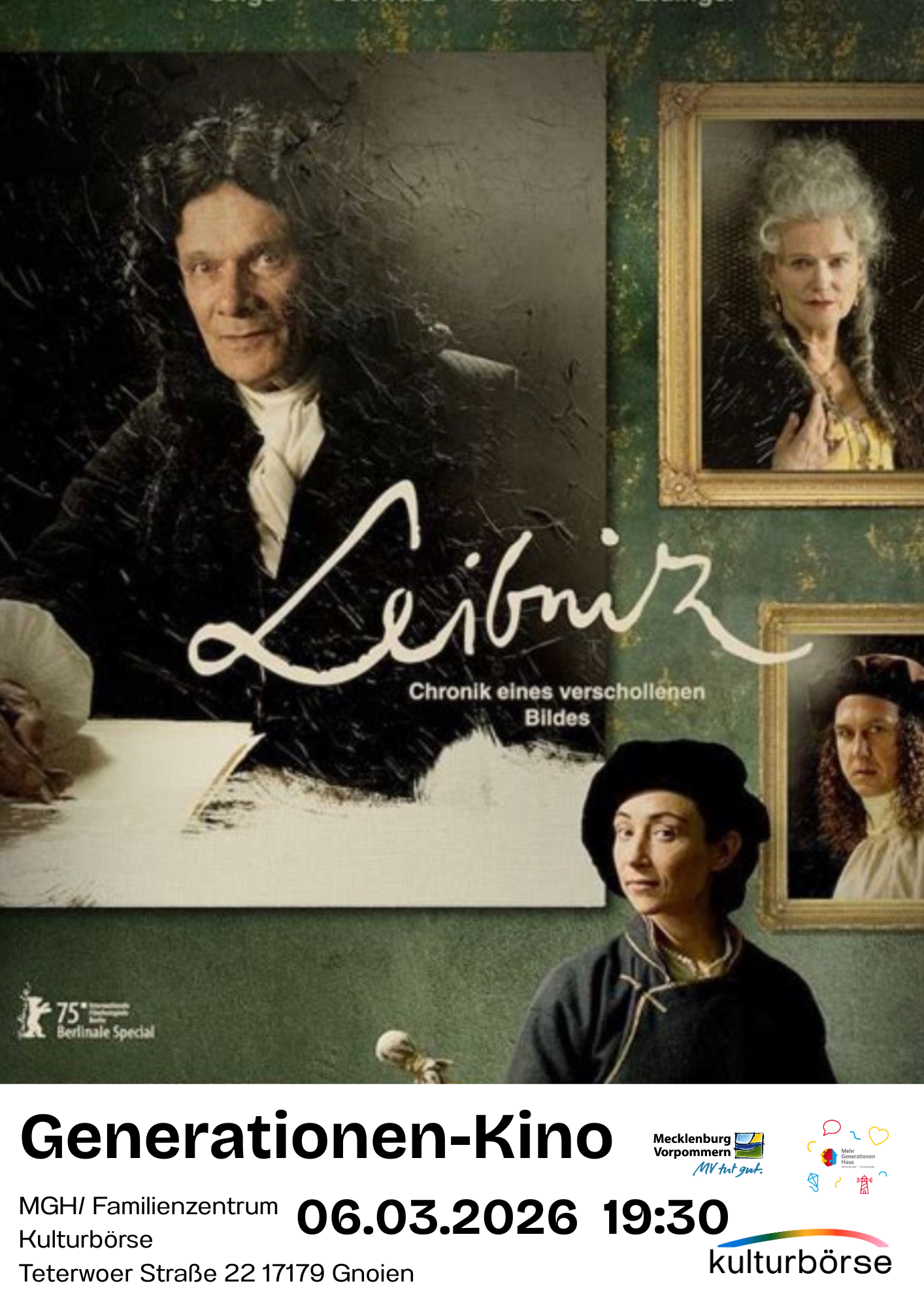 Generationenkino 06.03. “Leibniz - Chronik eines verschollenen Bildes”