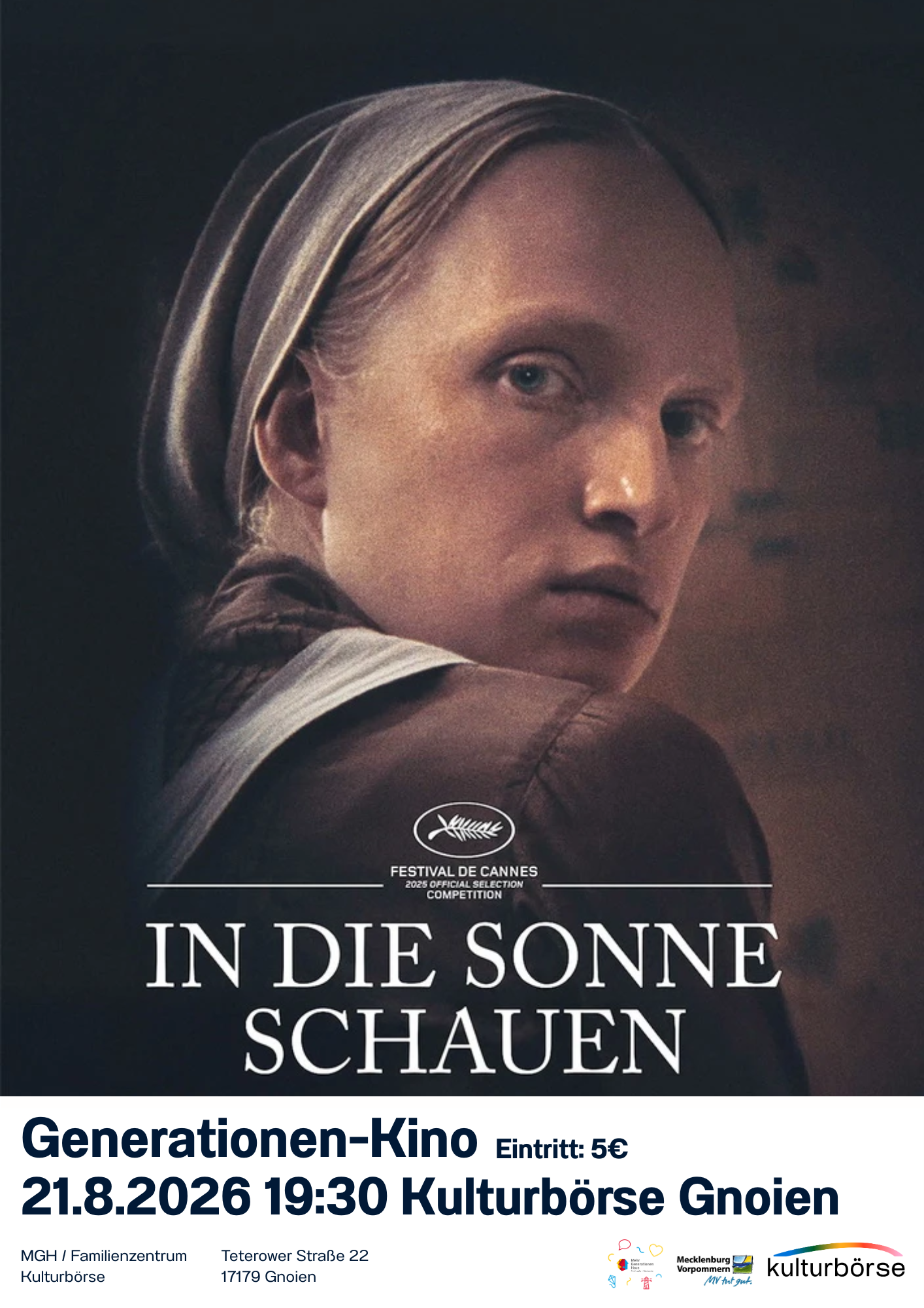 Generationen-Kino "In die Sonne schauen”