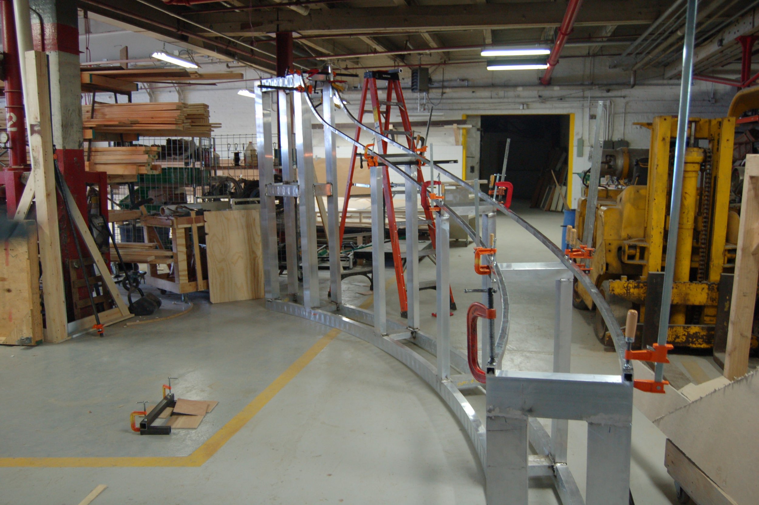 False Proscenium - compound bent & welded aluminum frame  Ragtime  - Drury Lane Oak Brook (2010) Carpenter & Welder, Crosstown Scenic