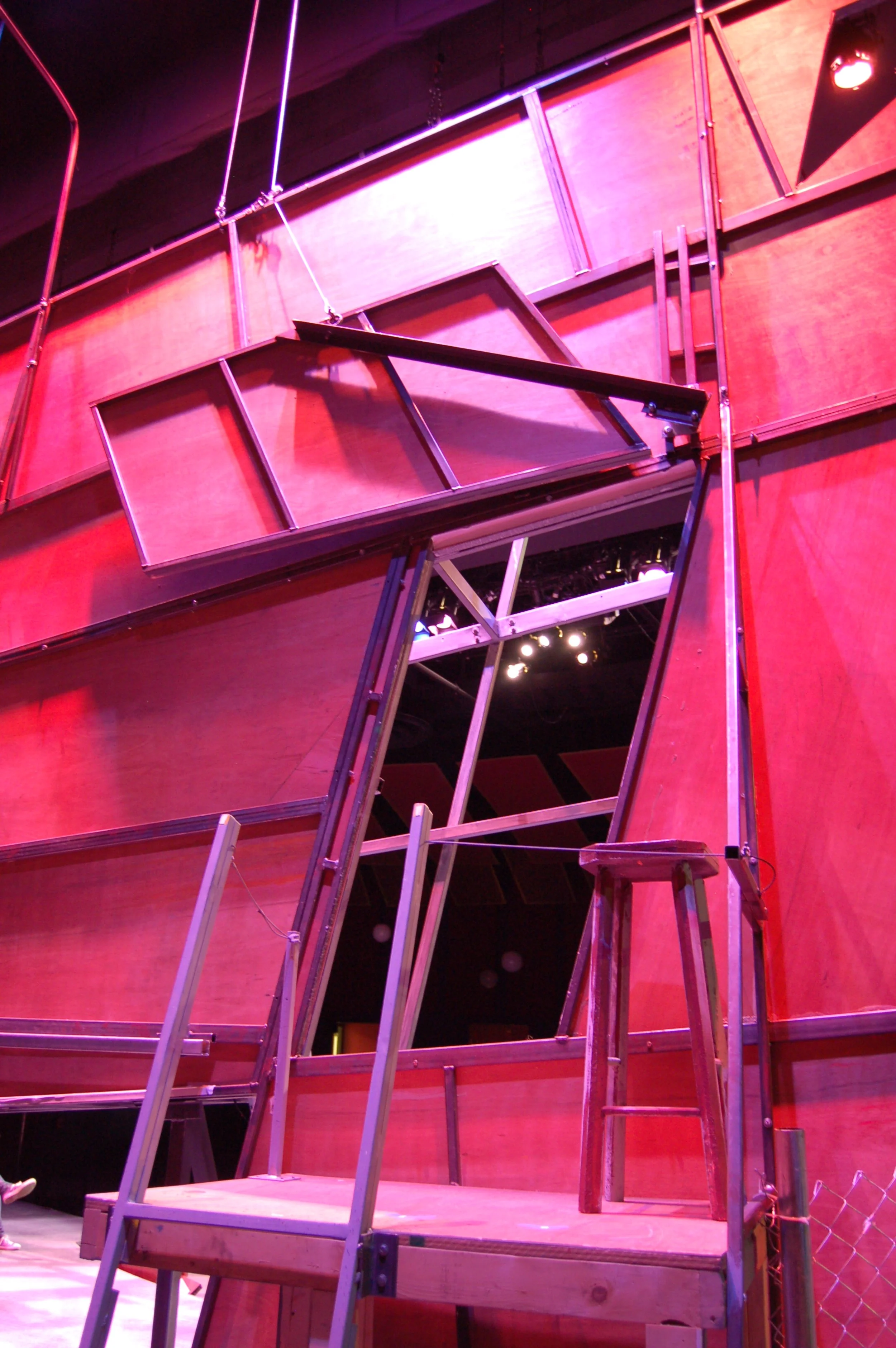 Second-level pivot door.