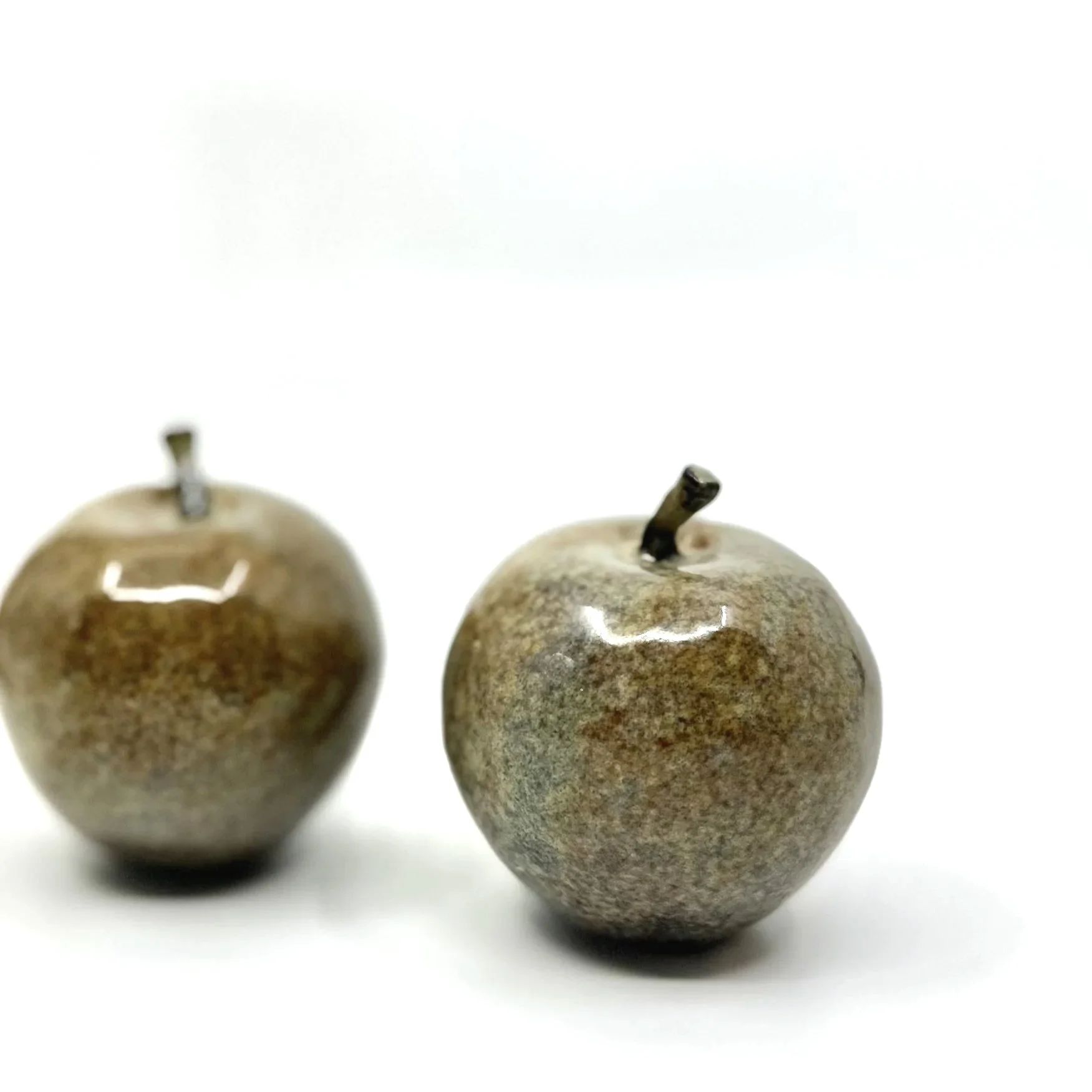 A Pair of Temoku-Tinged Apples