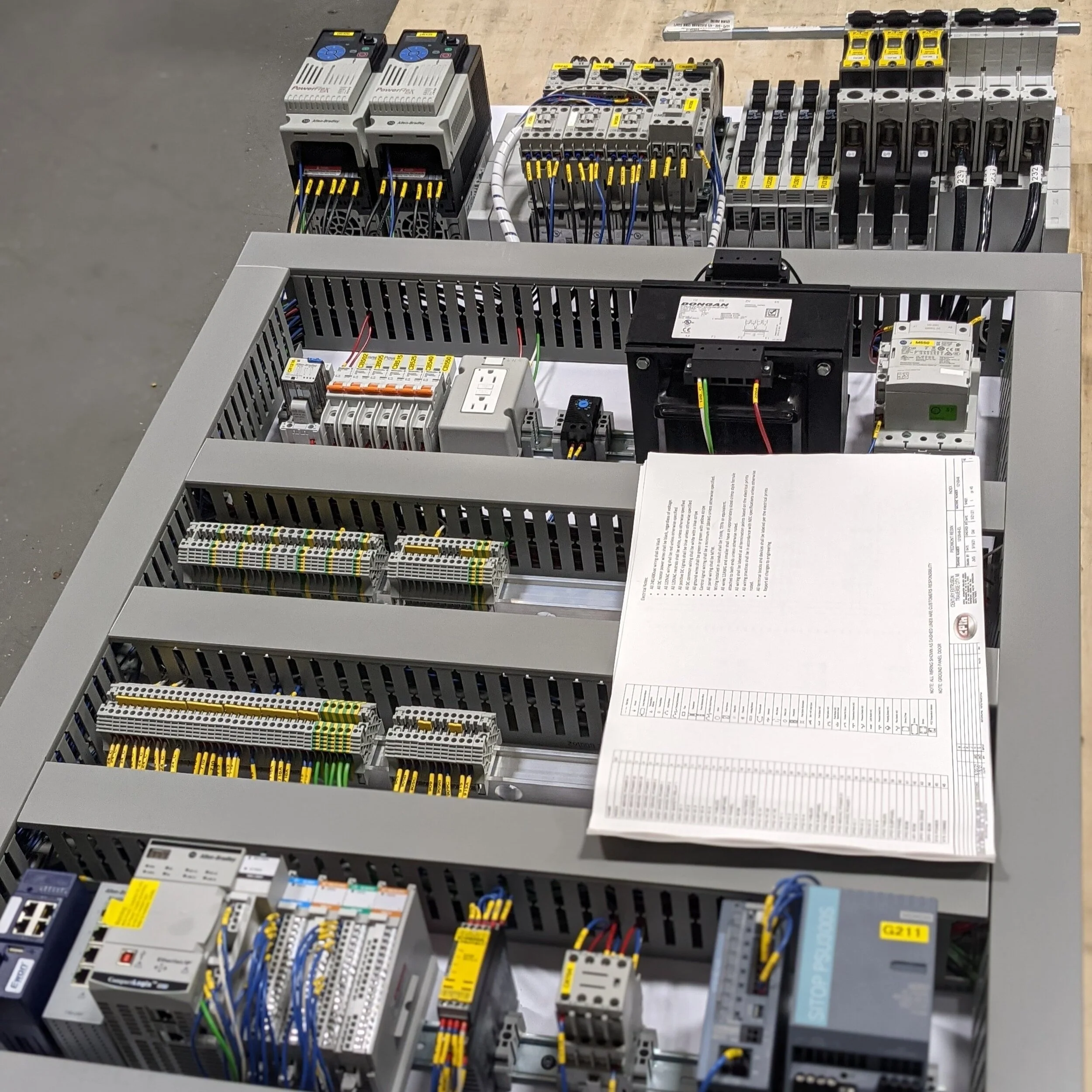 Extrusion machine build-to-print panel