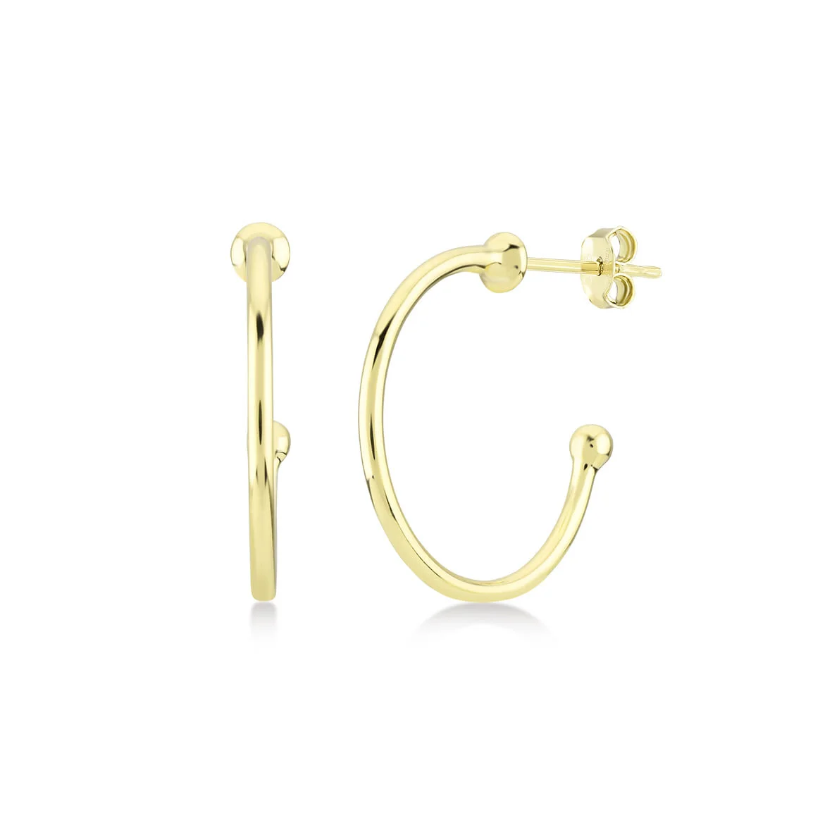 Hoop, Sterling Silver Earrings