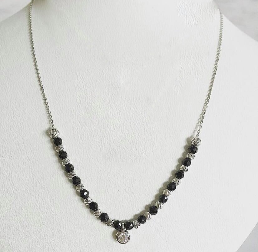 Onyx And Glint Necklace
