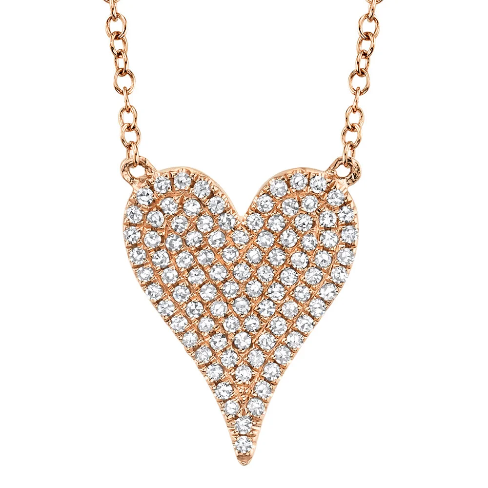 DIAMOND PAVE HEART NECKLACE