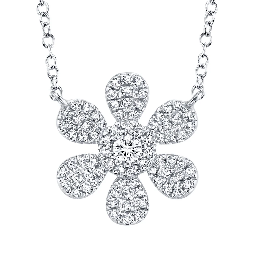 DIAMOND FLOWER NECKLACE