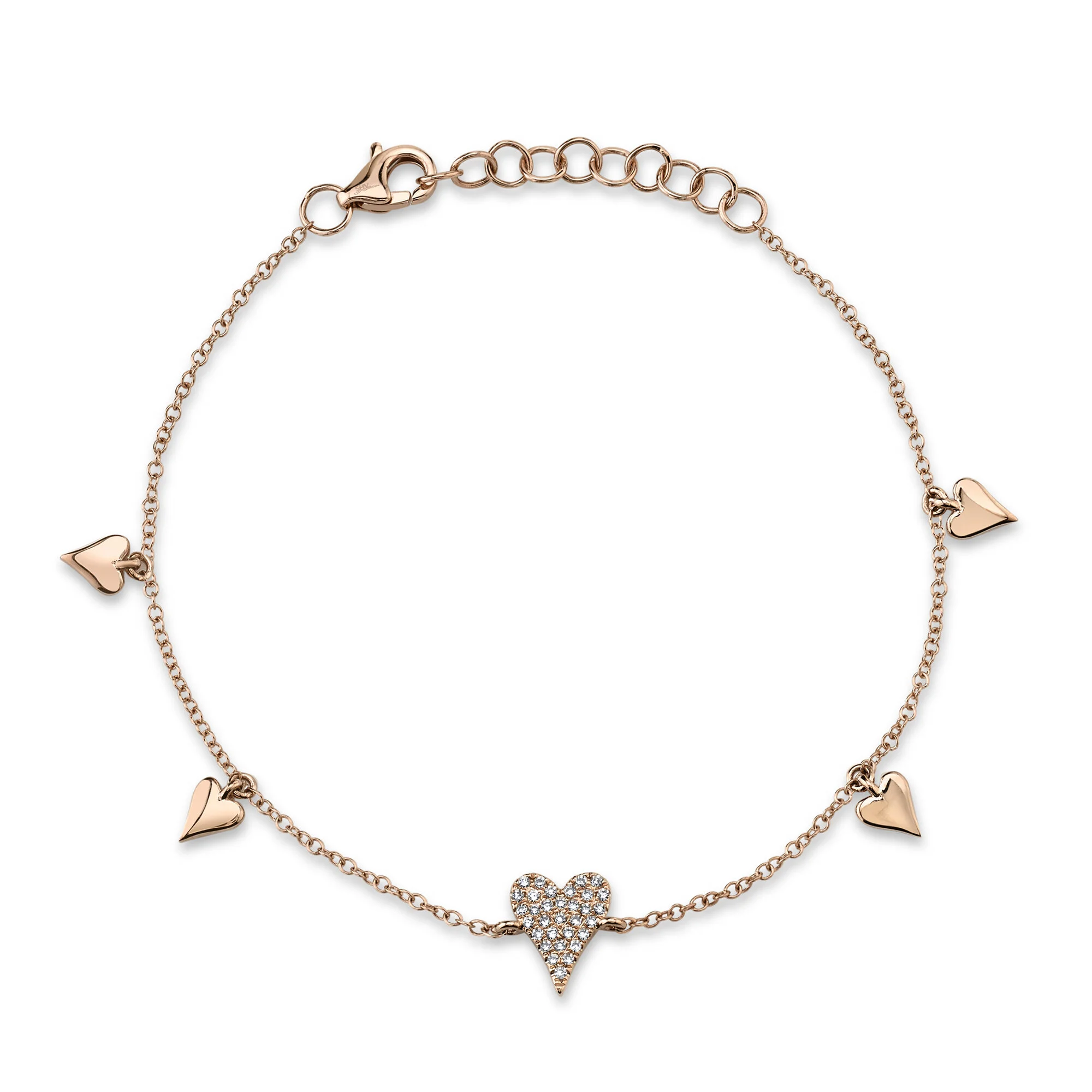 DIAMOND PAVE HEART BRACELET