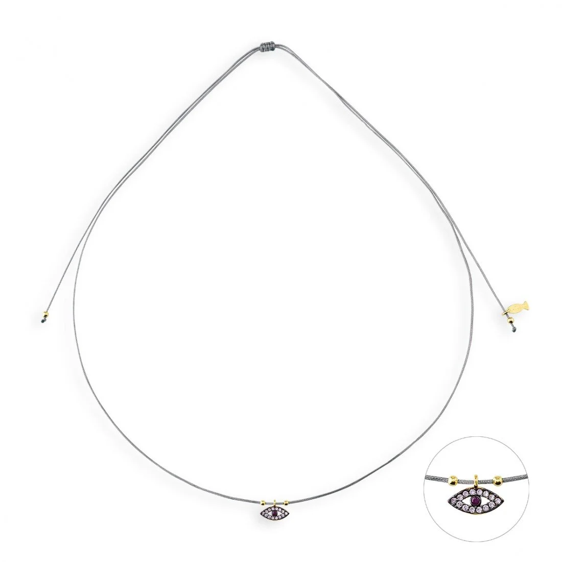Evil Eye Necklace with string