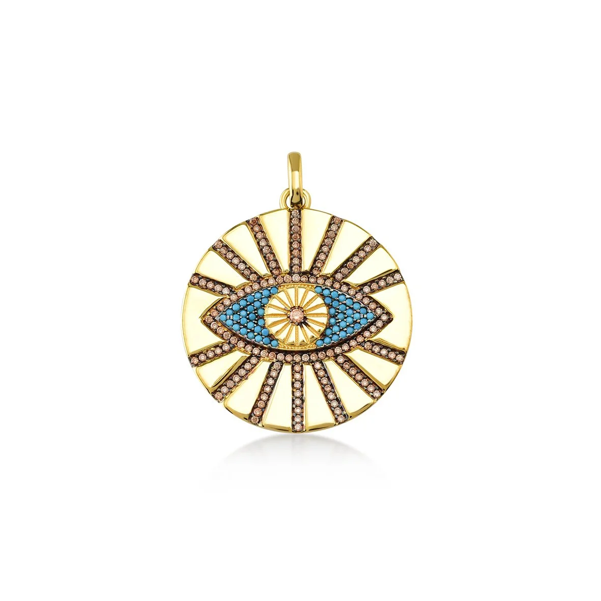 Sun Evil Eye Pendant