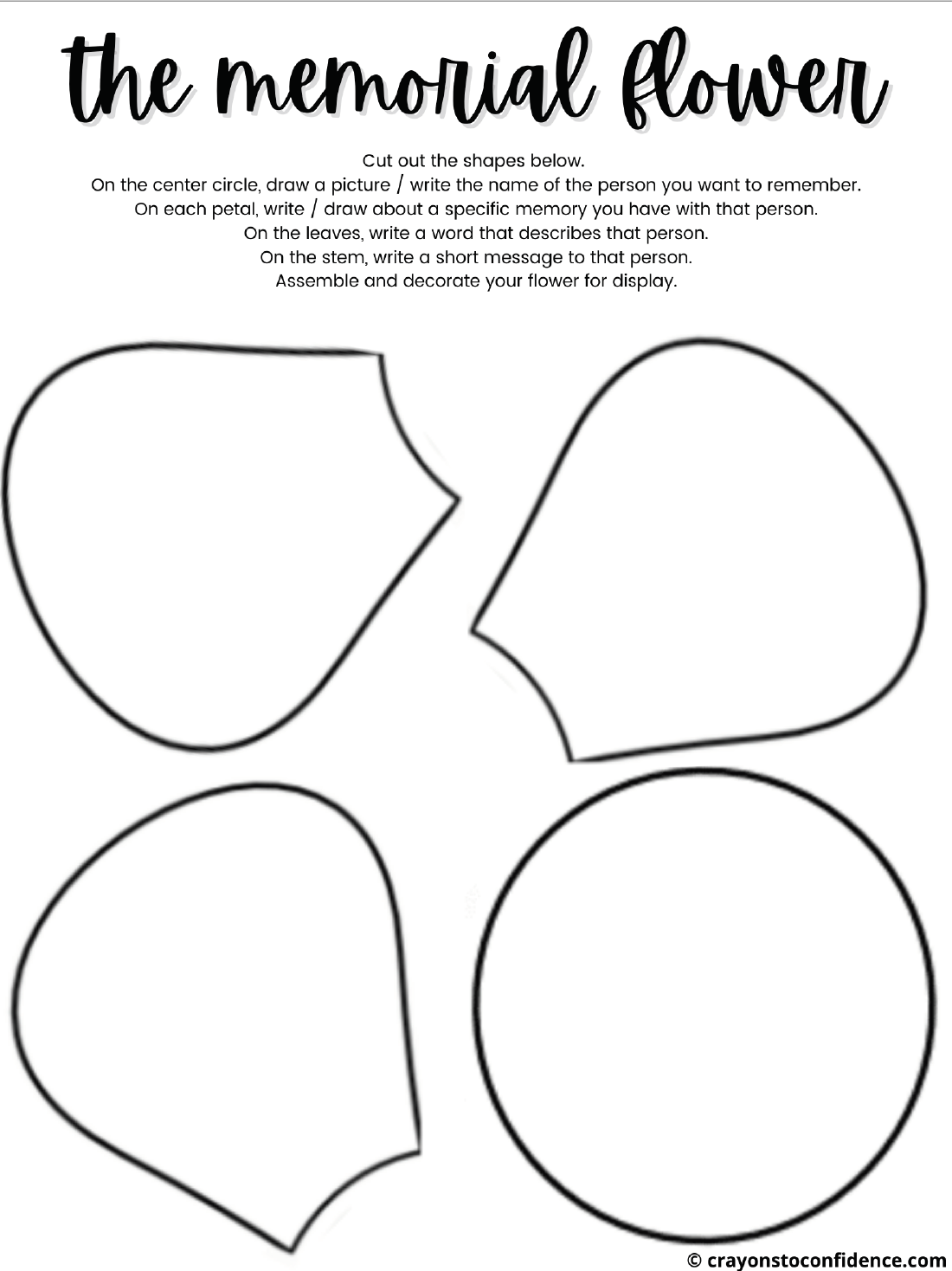 THE MEMORIAL FLOWER Helping Kids Honor Their Loved Ones, Living and