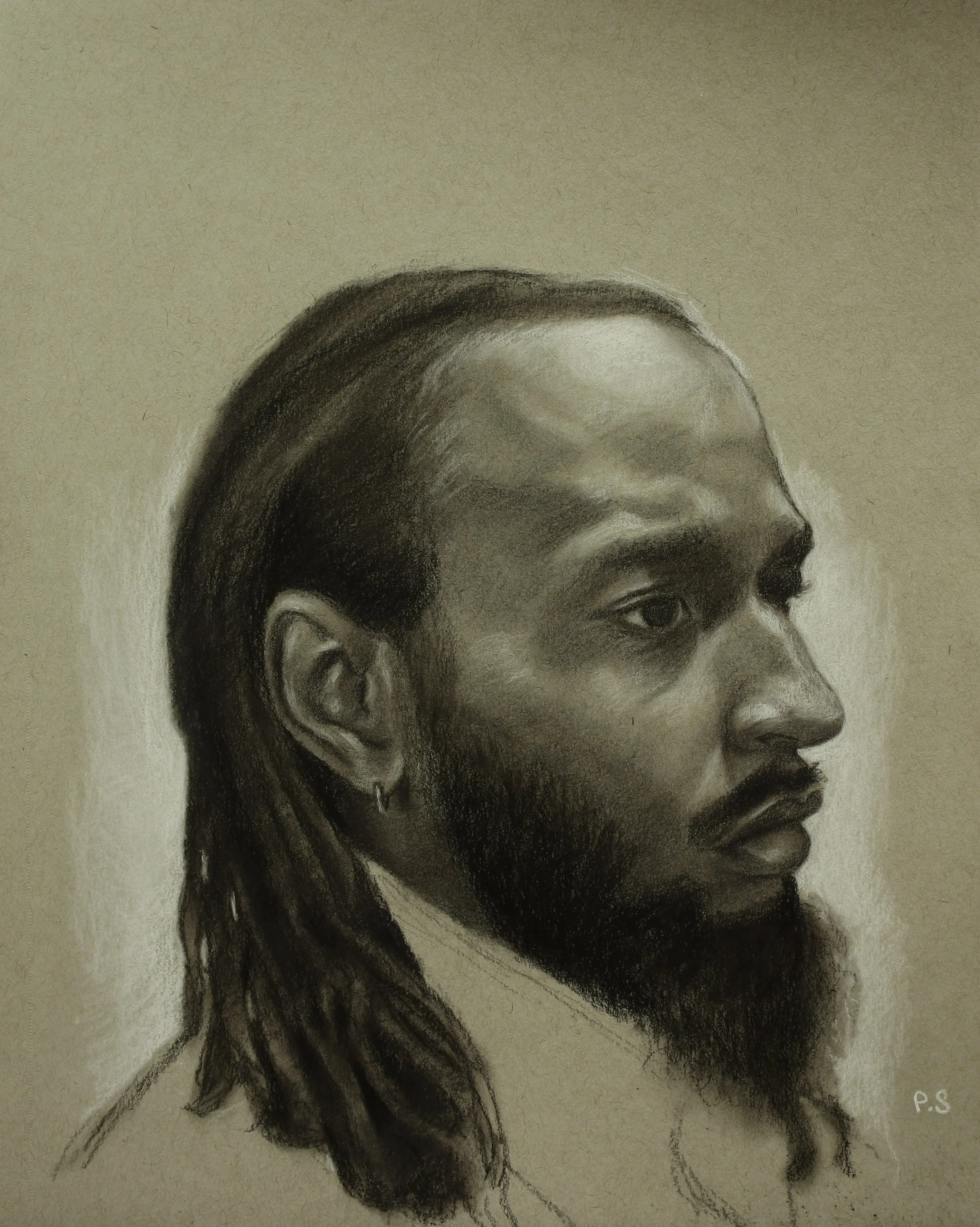 'Paul'
charcoal on toned paper
2021