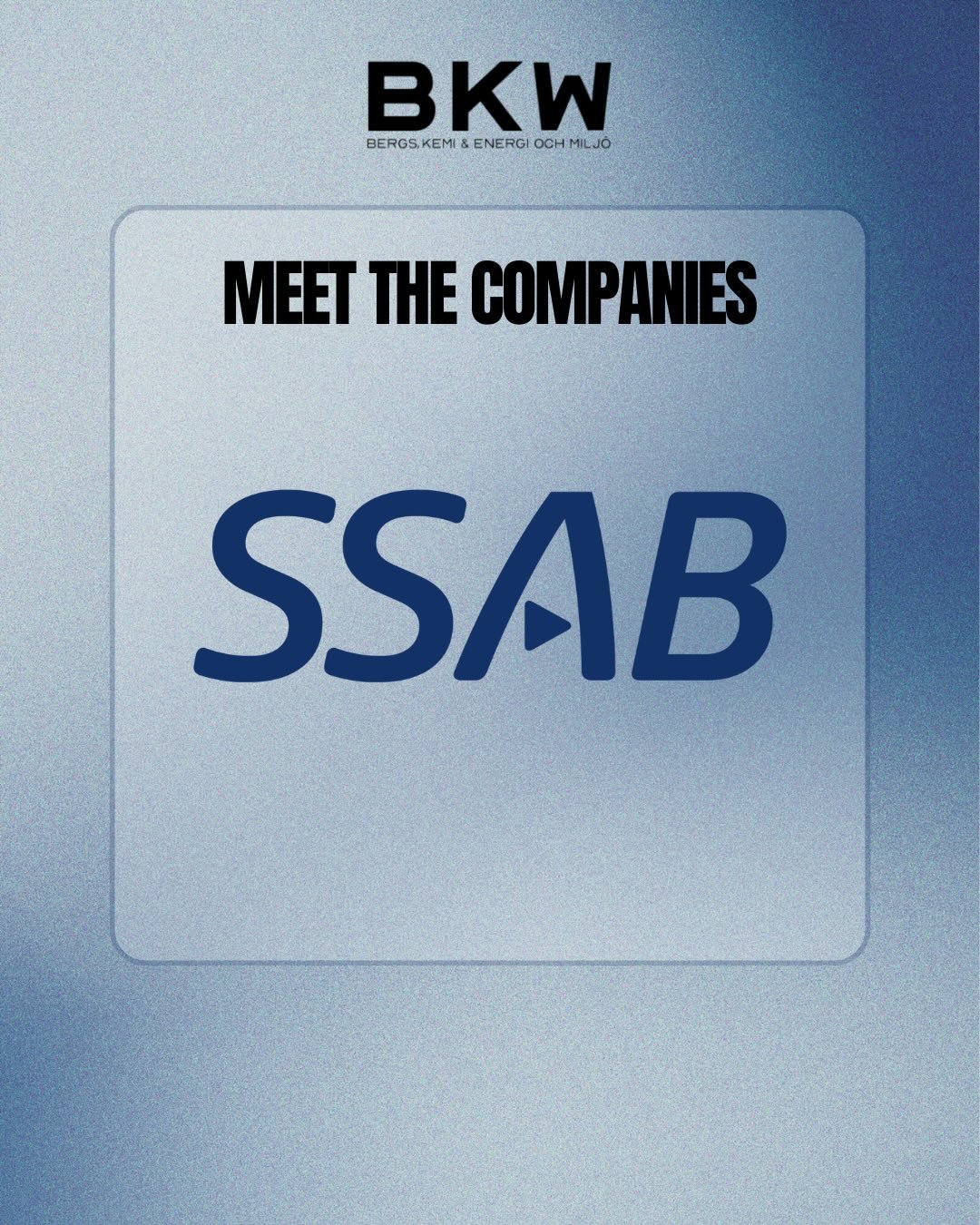 H&auml;r kommer &auml;nnu ett guld f&ouml;retag, SSAB! ✨ Kom p&aring; BKW f&ouml;r att f&aring; veta mer om dem! #BKW2026 🥰