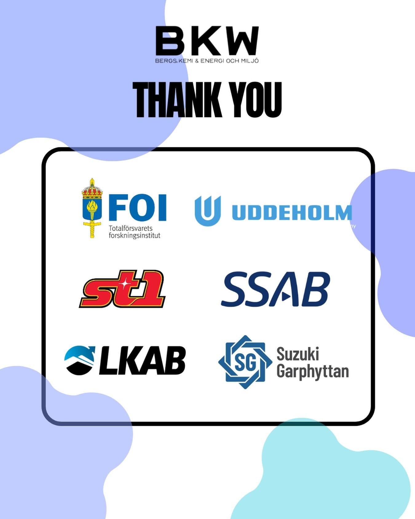 Stort tack till alla som gjort BKW m&ouml;jligt, och vi hoppas att alla har haft det trevlig p&aring; m&auml;ssan✨

Vi vill rikta ett s&auml;rskilt tack till f&ouml;retagen FOI, @lkabgroup, @ssab, @st1sverige , Suzuki Garphyttan och @uddeholmsab f&ou
