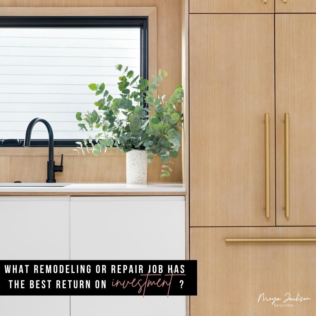 What remodeling or repair job has the best return on investment? Here&rsquo;s the latest from the National Association of Realtors&rsquo;s 2019 Remodeling Impact Report:⁣
⁣
1. New roofing 107% ROI⁣
2. New hardwood flooring 106% ROI⁣
3. Hardwood floor