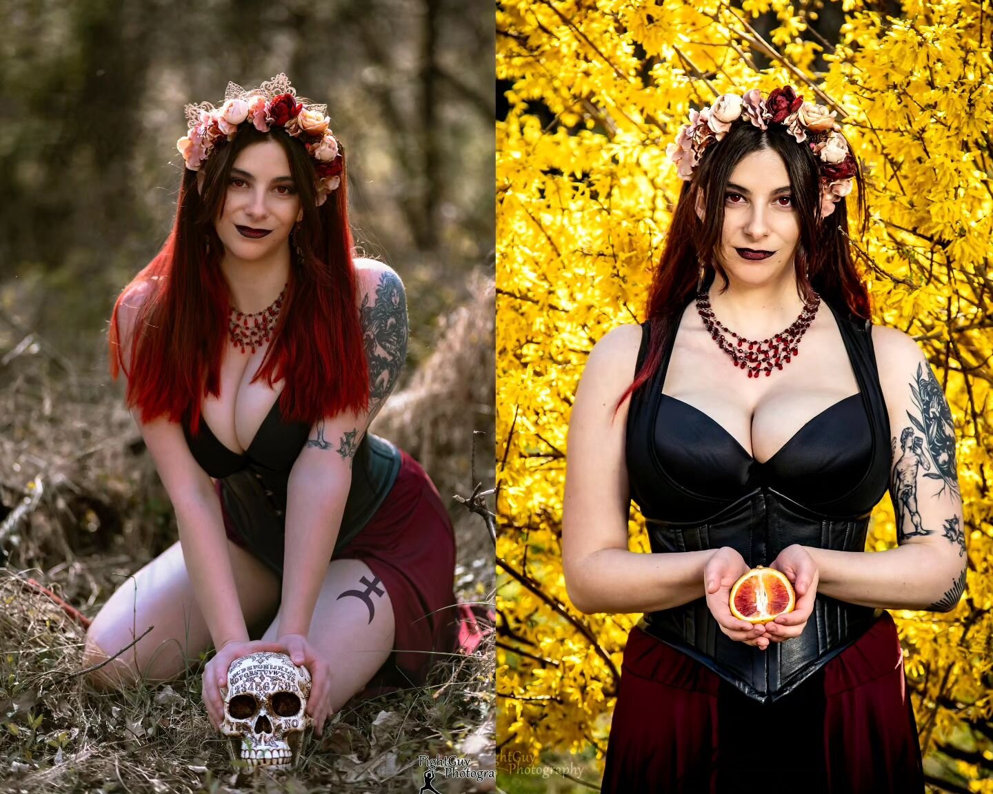 #Throwback to last year this month when we did our #Persephone shoot with our beautiful friend, Rachel! 💀 💐