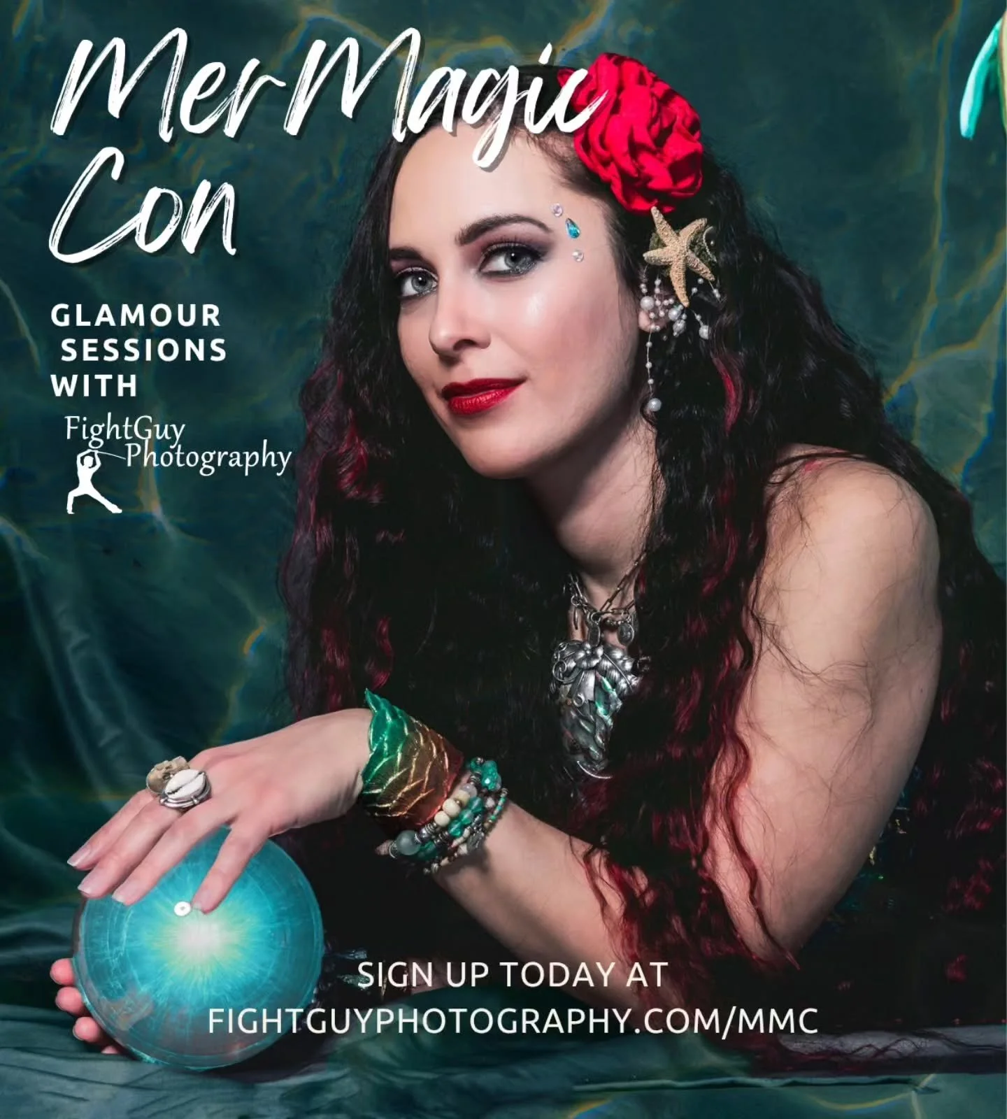 Calling all magical #mermaids who are #MermagicCon bound! Be sure to grab one of our fabulous Glam sessions! Bring home the perfect images from an amazing weekend! Convention day and Gala mini sessions are ready for your sign up! Spots are limited, d