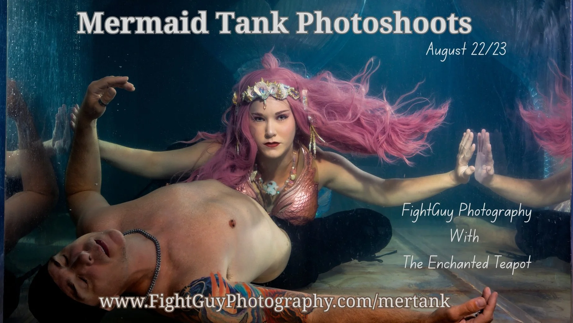 Our Third weekend of Tank sessions this summer is coming up! We're partnered up with The Enchanted Teapot for two days of magic making! These sessions are not just for mermaids; they're perfect for anyone who wants to try a new and exciting modeling 