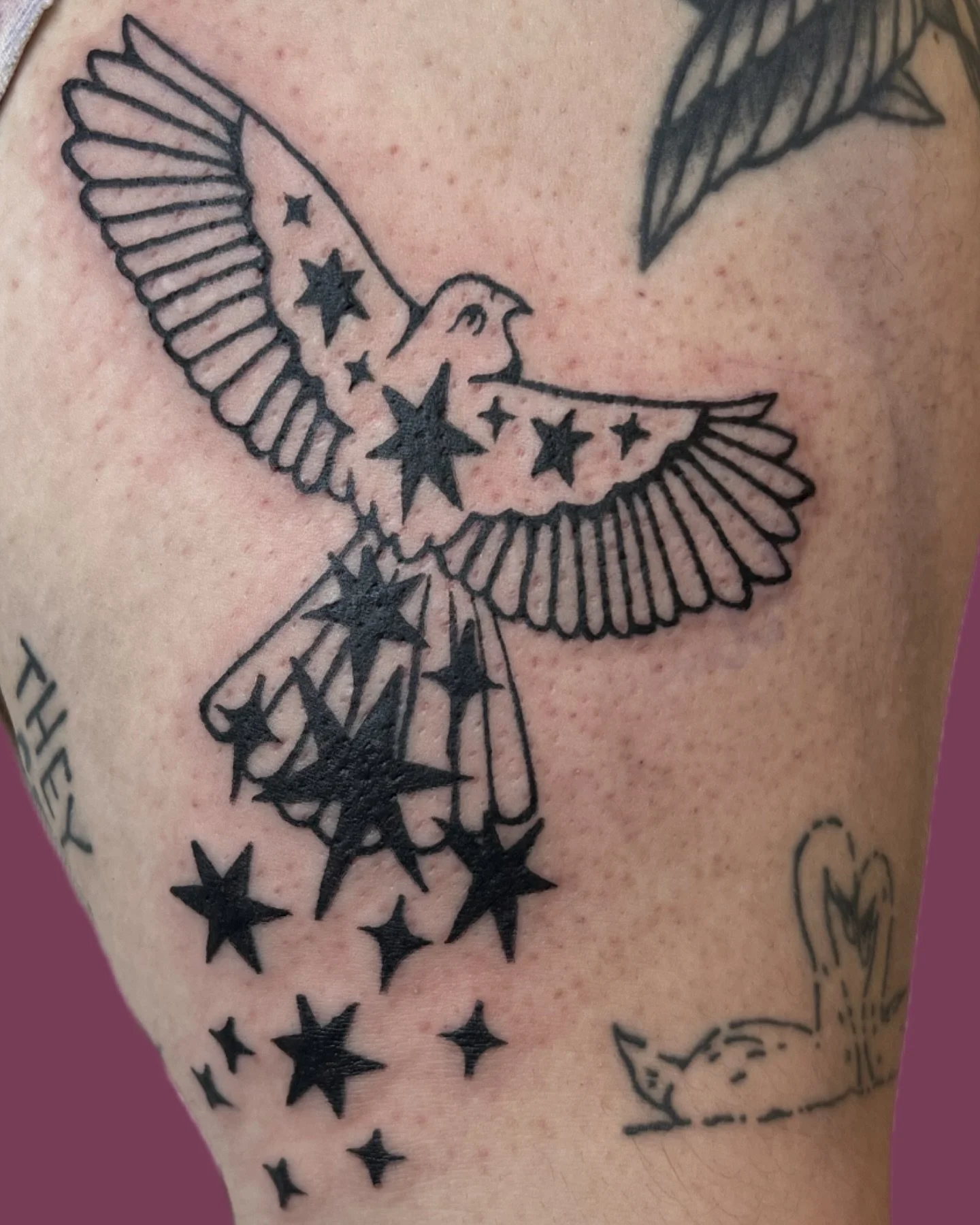 custom magic hawk tattoo for tori 🪶 thanks again :)