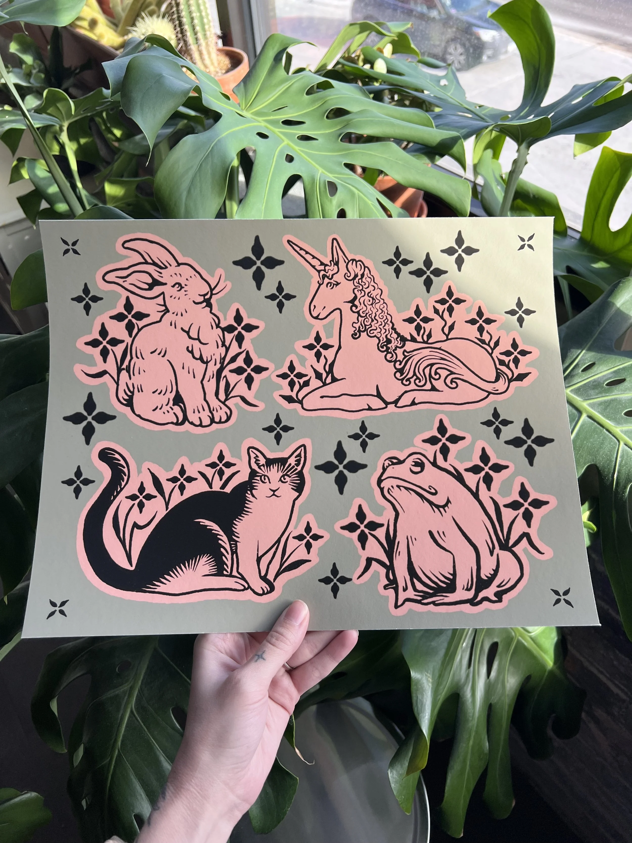 flora friends print ✽ 11x14