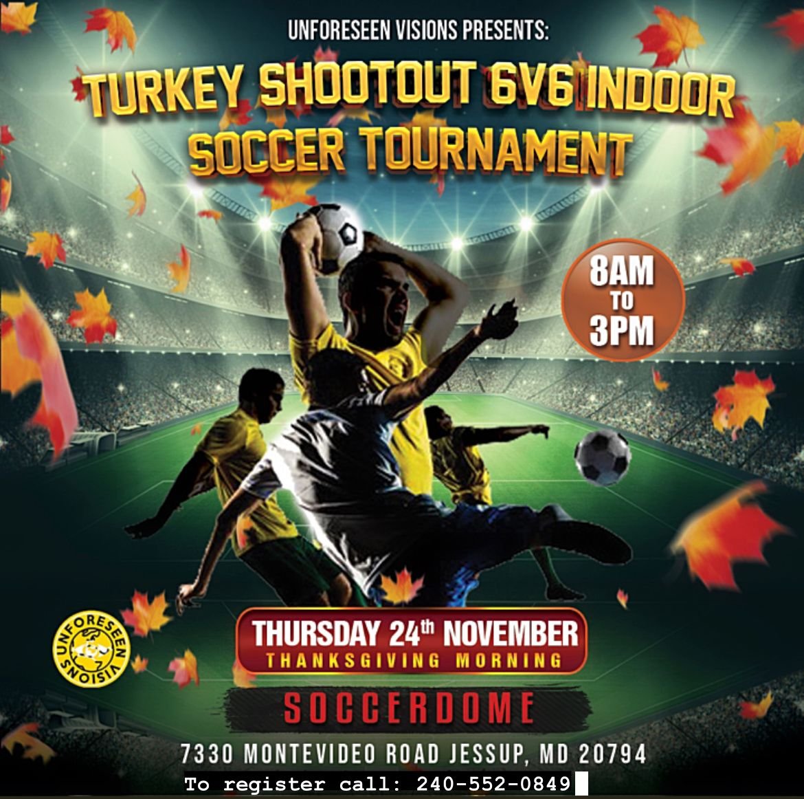 Turkey Shootout 6 V 6 Indoor Soccer Tournament
