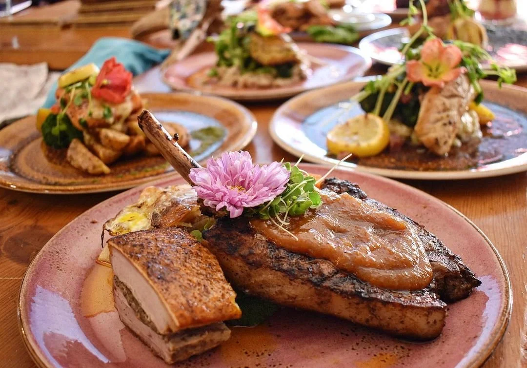 Apricot glazed pork chop at Big Fish & Open Range in Calgary.