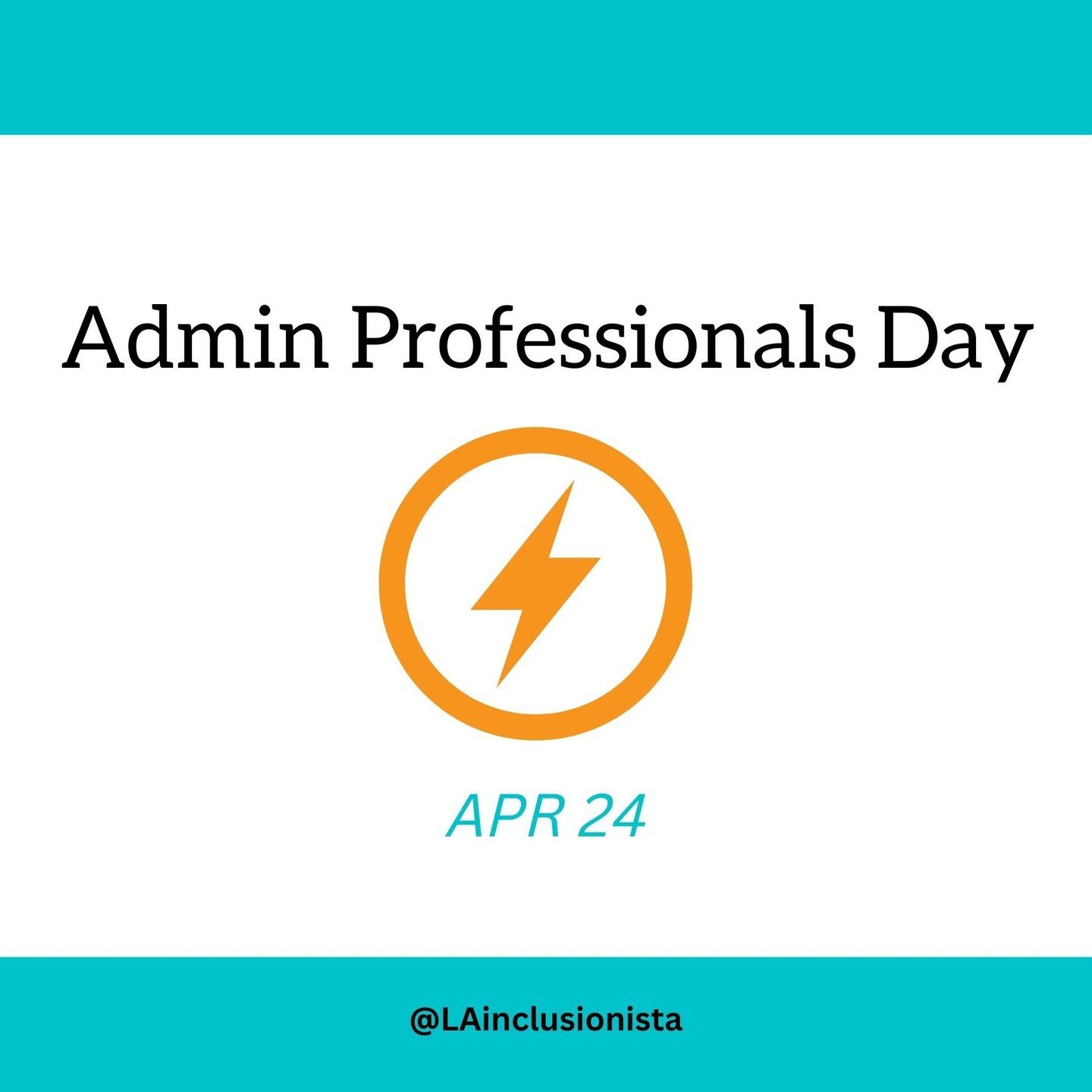 To the people who make things happen in organizations across every industry... You are seen. You are valued. You are important today and every day. Thank you.⁠
⁠
[ID: White graphic with aqua borders at the top and bottom; &quot;Admin Professionals Da