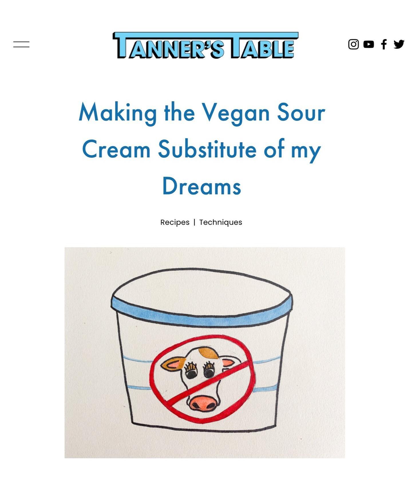 Wrote an article about finding the perfect dairy-free sour cream replacement. Link in the bio!