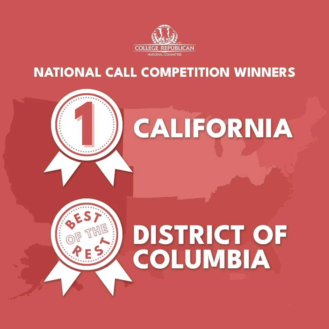 FINAL RESULTS OF THE NATIONAL CALL COMPETITION:
@californiafcr came in first among the federations that advanced to the final round and @dcrepublicans came in first among all others!

In our Day of Action Darren Ray from @wvfcr made the most calls, Jeffrey Manier from @californiafcr made the second most, and Frank Serpe from @masscr92 made the third highest number of calls!

Today and tomorrow callers will be randomly selected for gift card prizes. Each 100 calls = 1 entry.