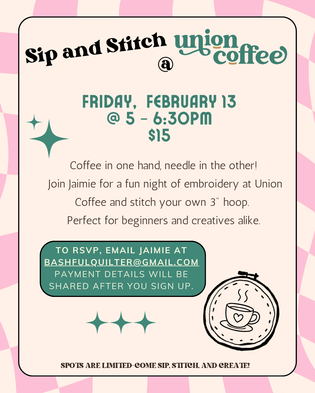 Stitch & Sip w/ Jaimie Orland
