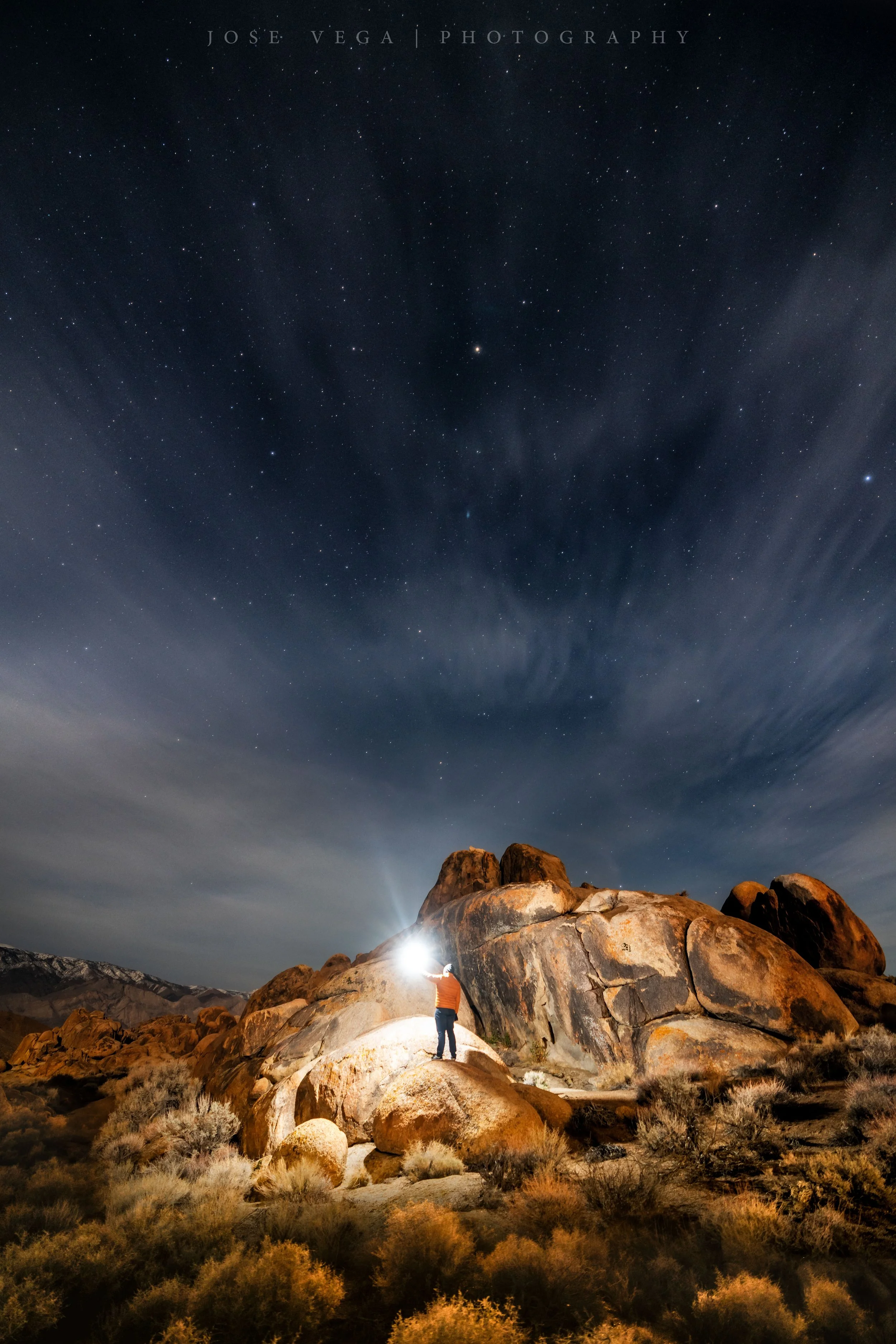 Exploring Alabama Hills at night