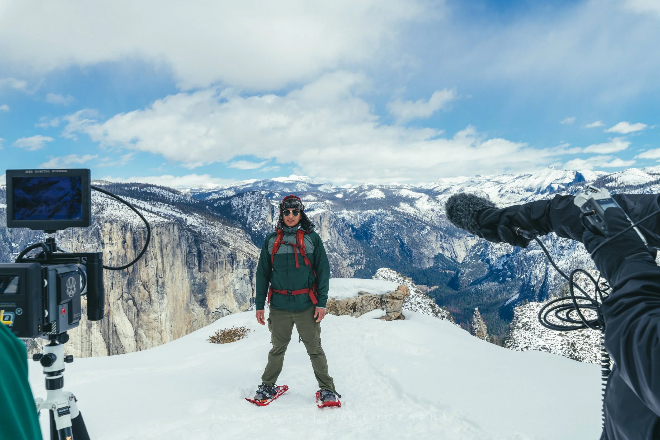 Snowshoeing Yosemite National Park, CA.