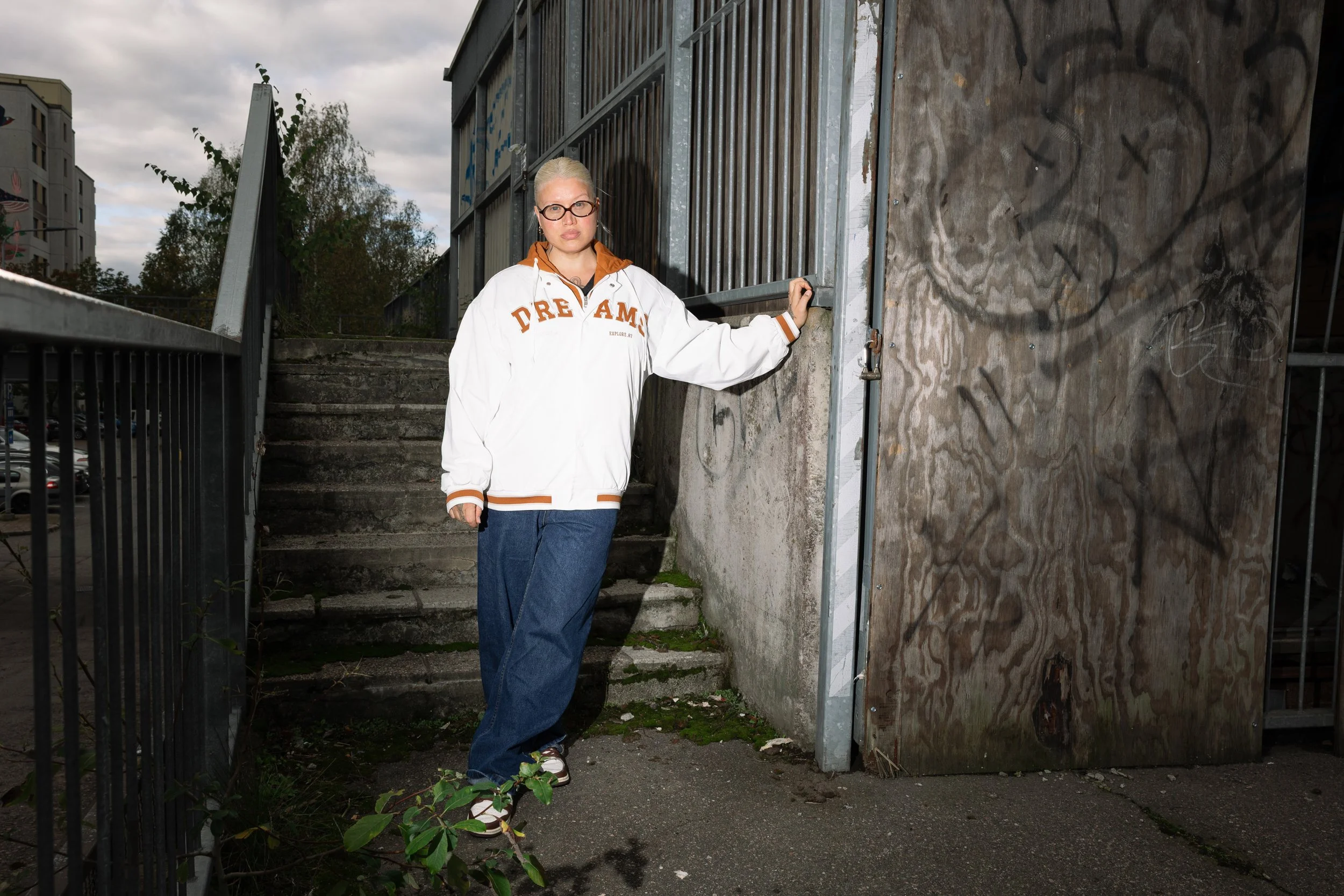 Author and rap artist Mari Johanna Hauta-Aho photographed for Suomen Kuvalehti.